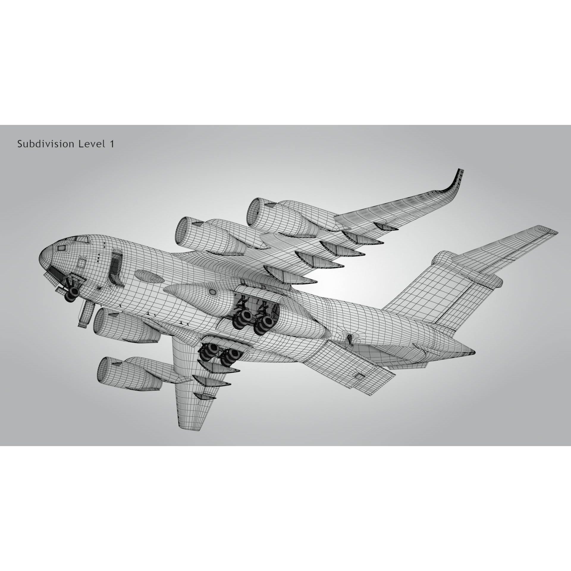 C-17 Globemaster III - Low-Poly Game-Ready 3D Model - View 33