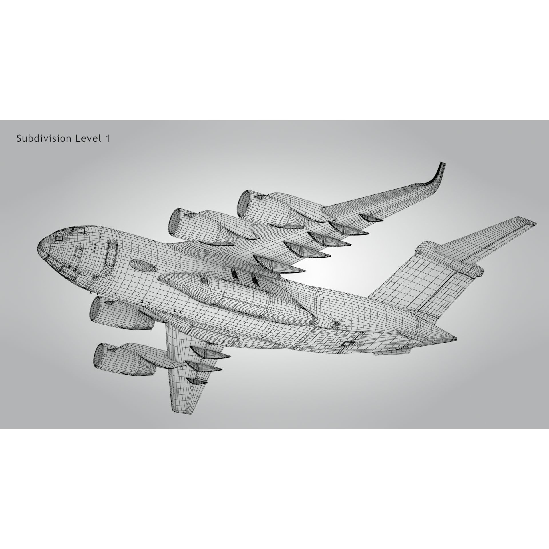 C-17 Globemaster III - Low-Poly Game-Ready 3D Model - View 35