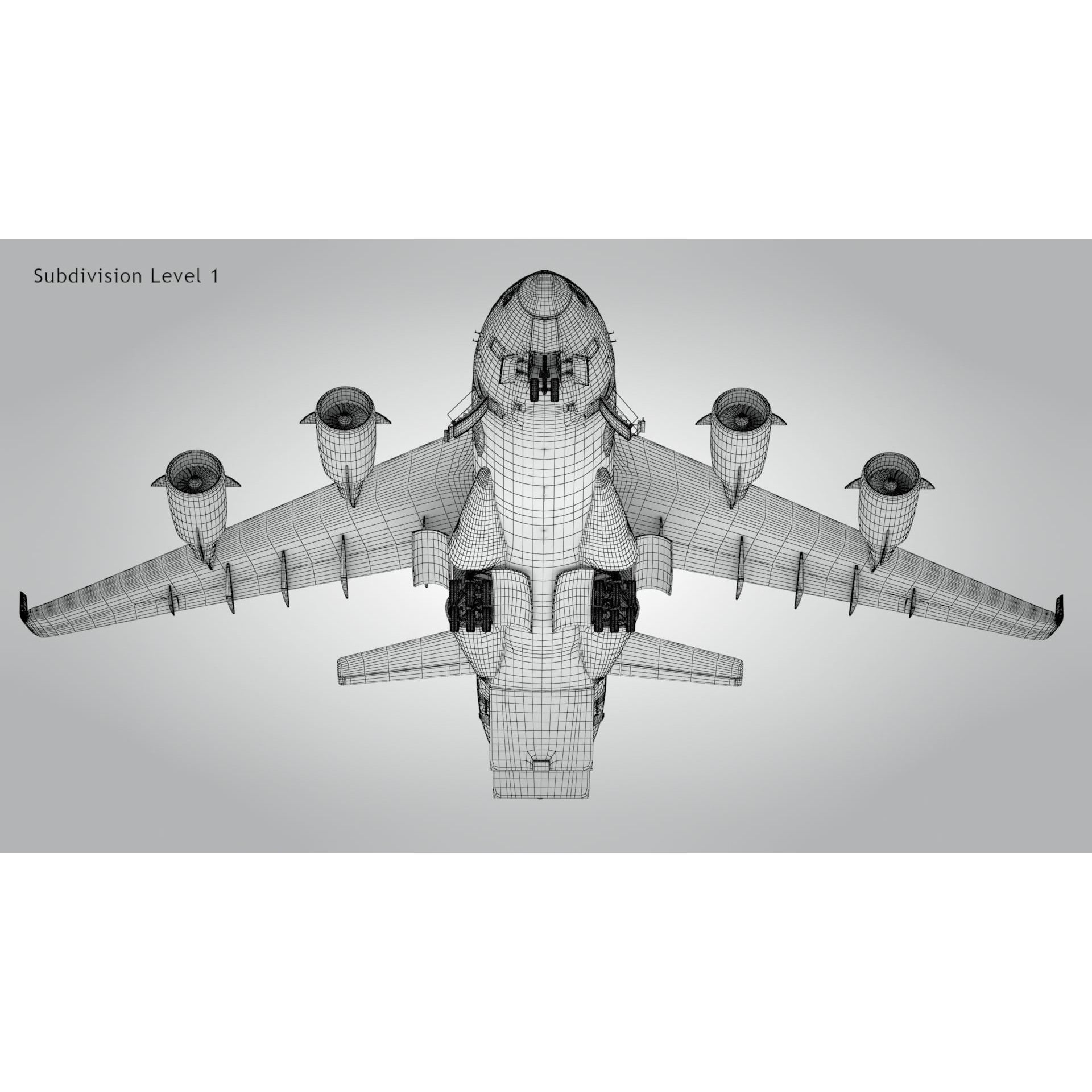 C-17 Globemaster III - Low-Poly Game-Ready 3D Model - View 37