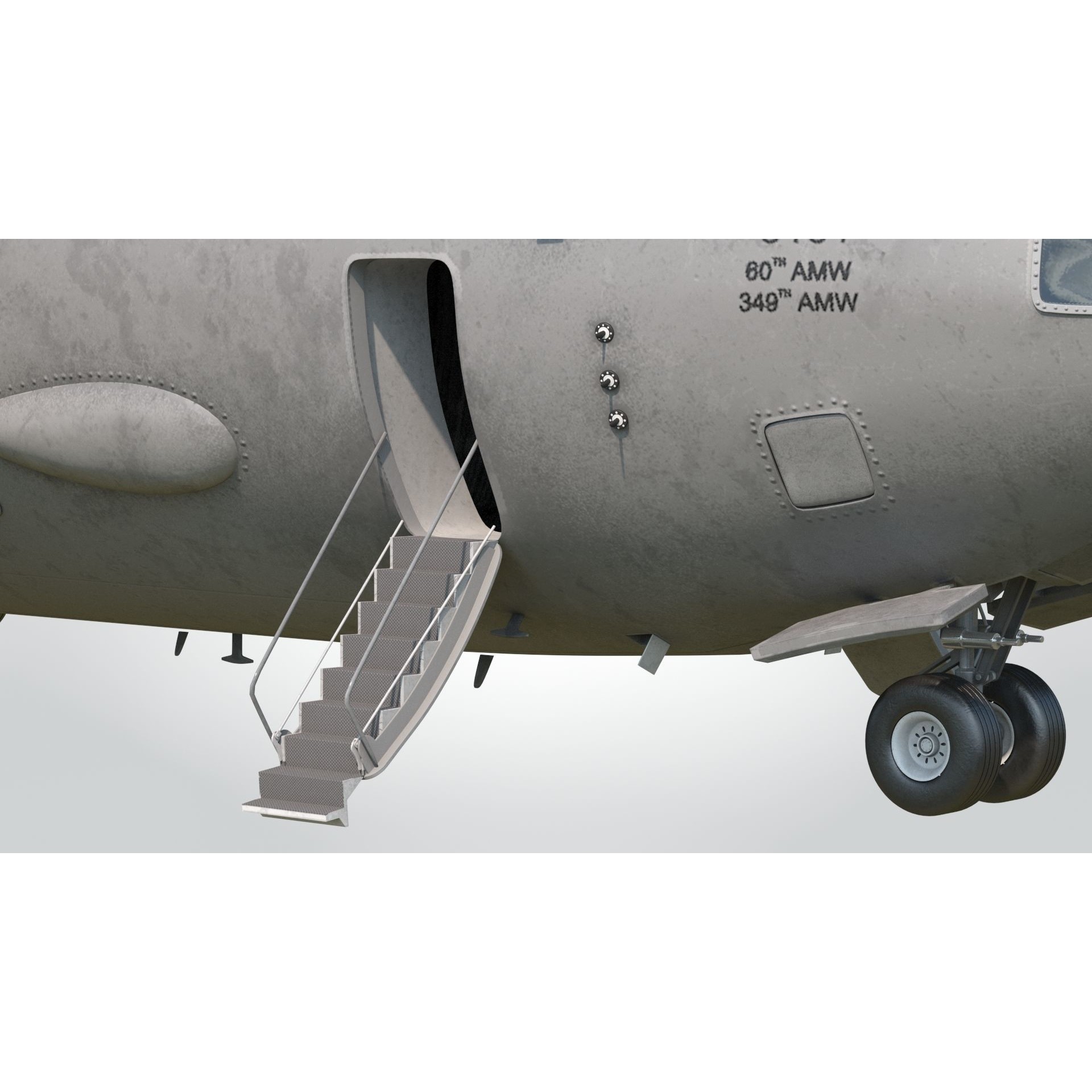C-17 Globemaster III - Low-Poly Game-Ready 3D Model - View 6
