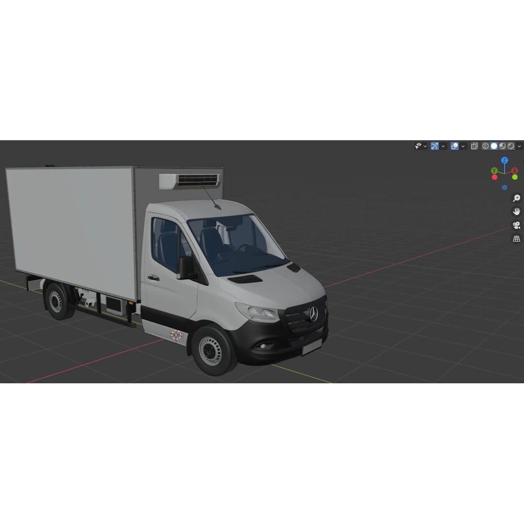 Mercedes-Benz Sprinter L2 3D Model – Detailed Truck with FBX and OBJ Formats