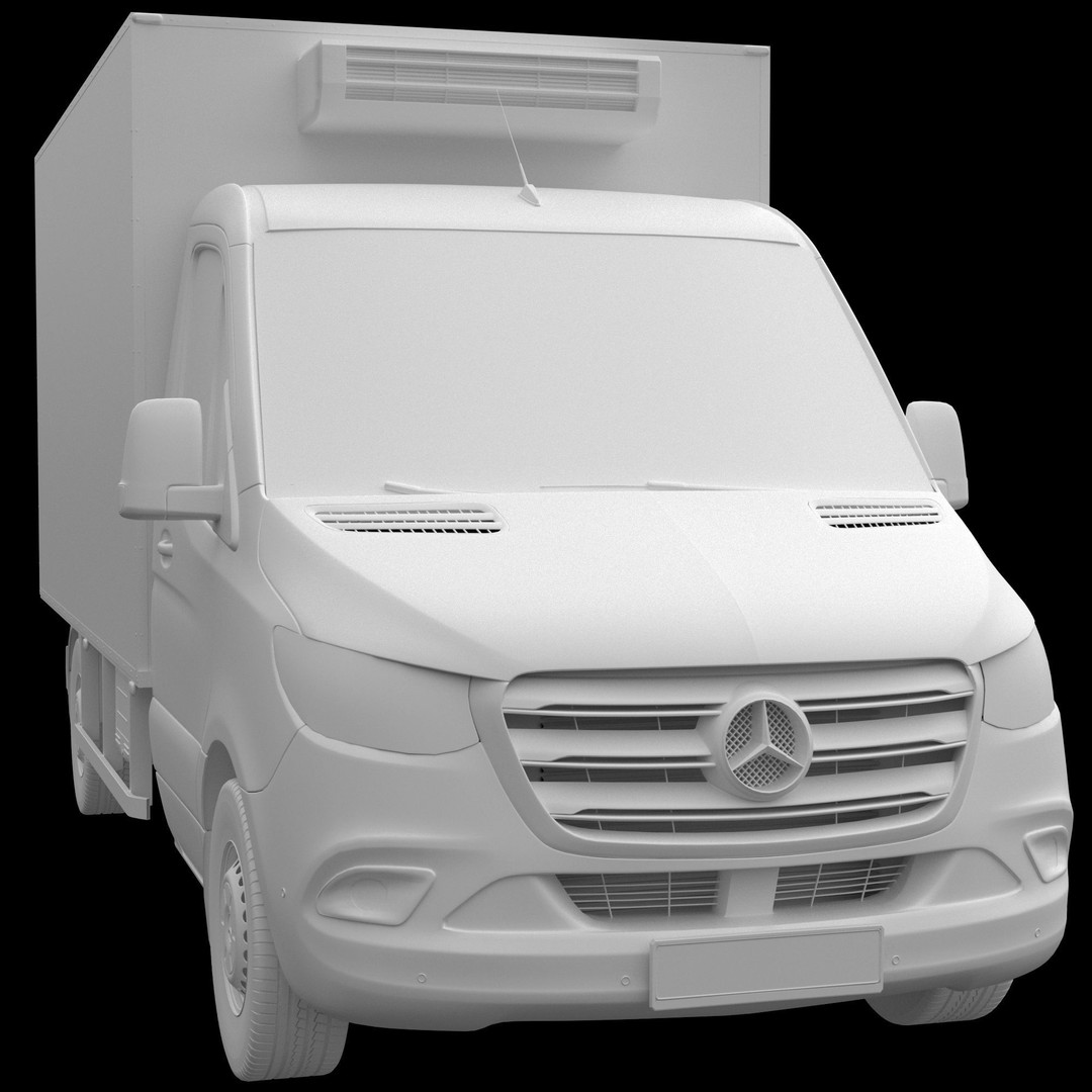 Mercedes-Benz Sprinter L2 3D Model – Detailed Truck with FBX and OBJ Formats - View 14