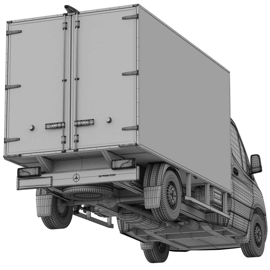 Mercedes-Benz Sprinter L2 3D Model – Detailed Truck with FBX and OBJ Formats - View 18