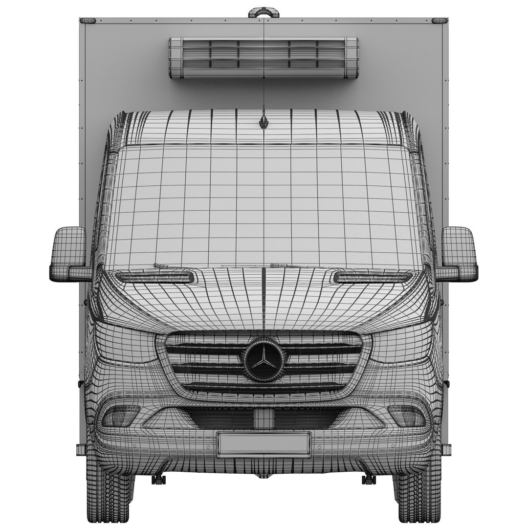 Mercedes-Benz Sprinter L2 3D Model – Detailed Truck with FBX and OBJ Formats - View 19