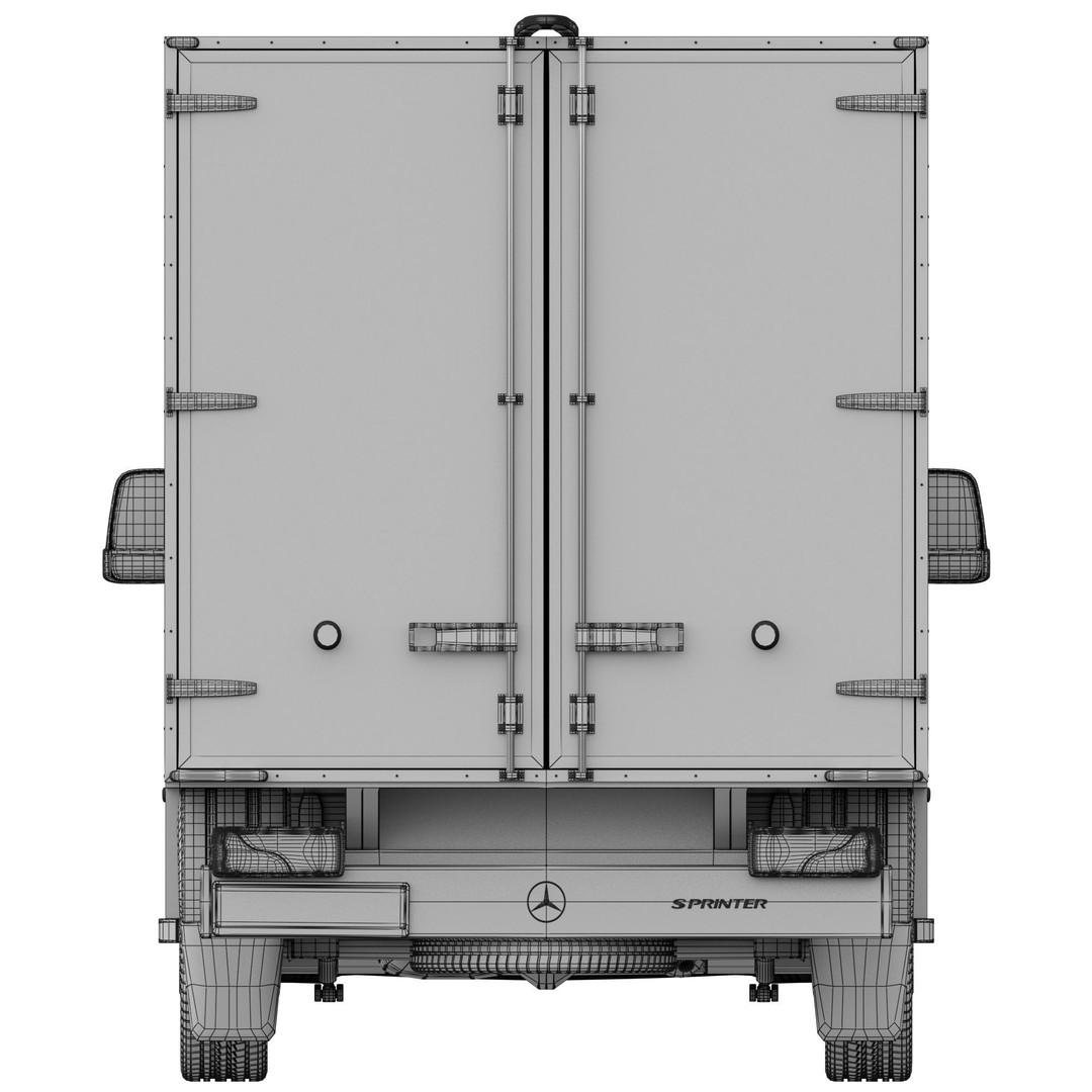 Mercedes-Benz Sprinter L2 3D Model – Detailed Truck with FBX and OBJ Formats - View 20