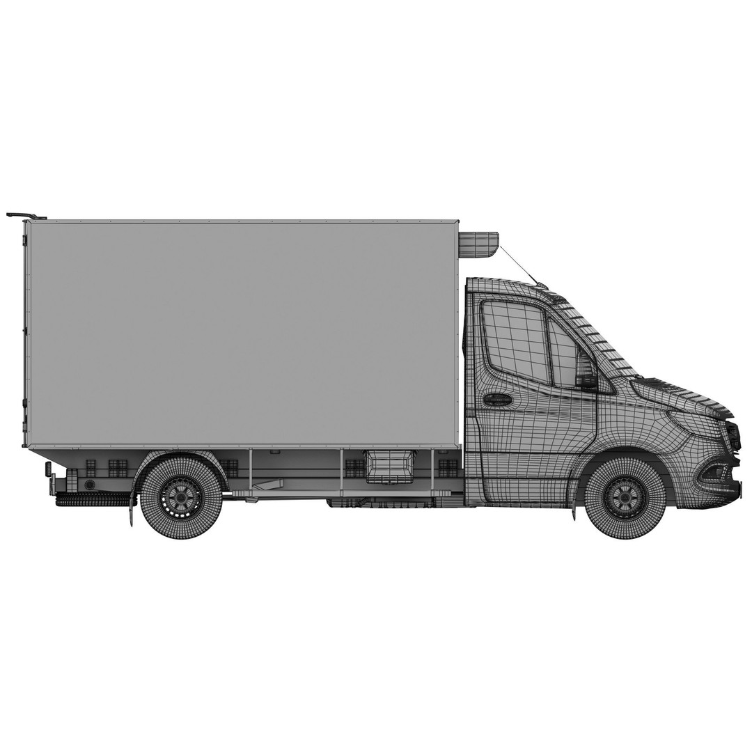 Mercedes-Benz Sprinter L2 3D Model – Detailed Truck with FBX and OBJ Formats - View 21