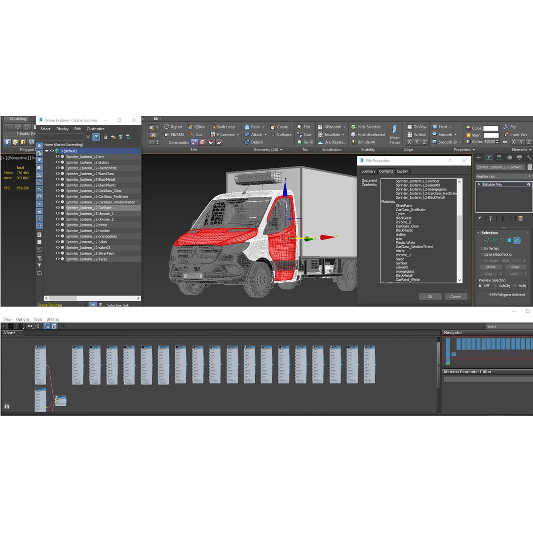 Mercedes-Benz Sprinter L2 3D Model – Detailed Truck with FBX and OBJ Formats - View 26