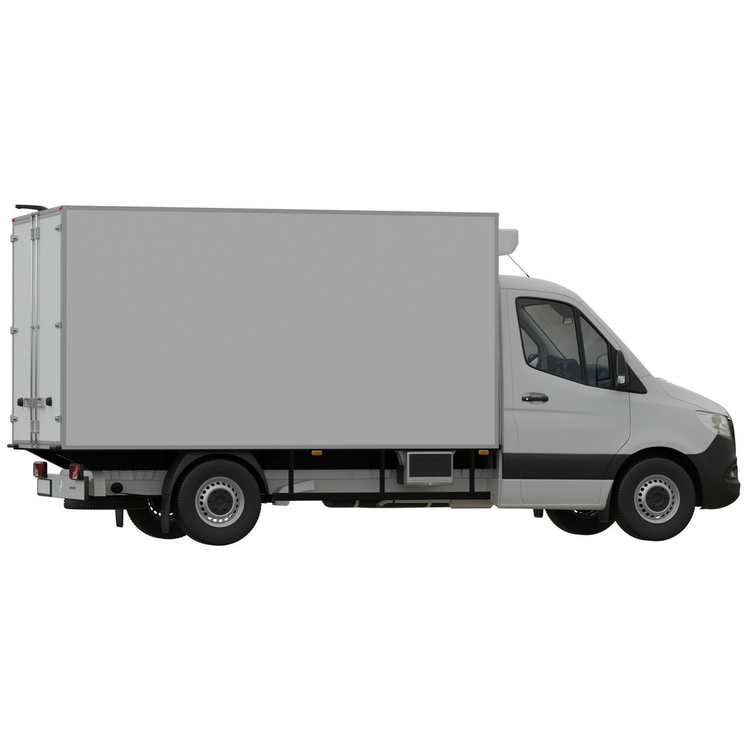 Mercedes-Benz Sprinter L2 3D Model – Detailed Truck with FBX and OBJ Formats - View 4