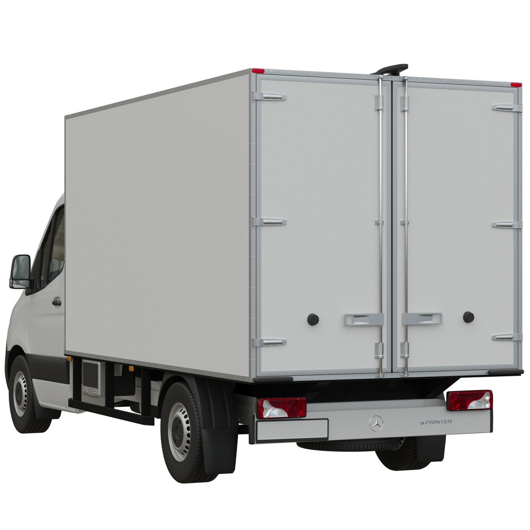 Mercedes-Benz Sprinter L2 3D Model – Detailed Truck with FBX and OBJ Formats - View 6