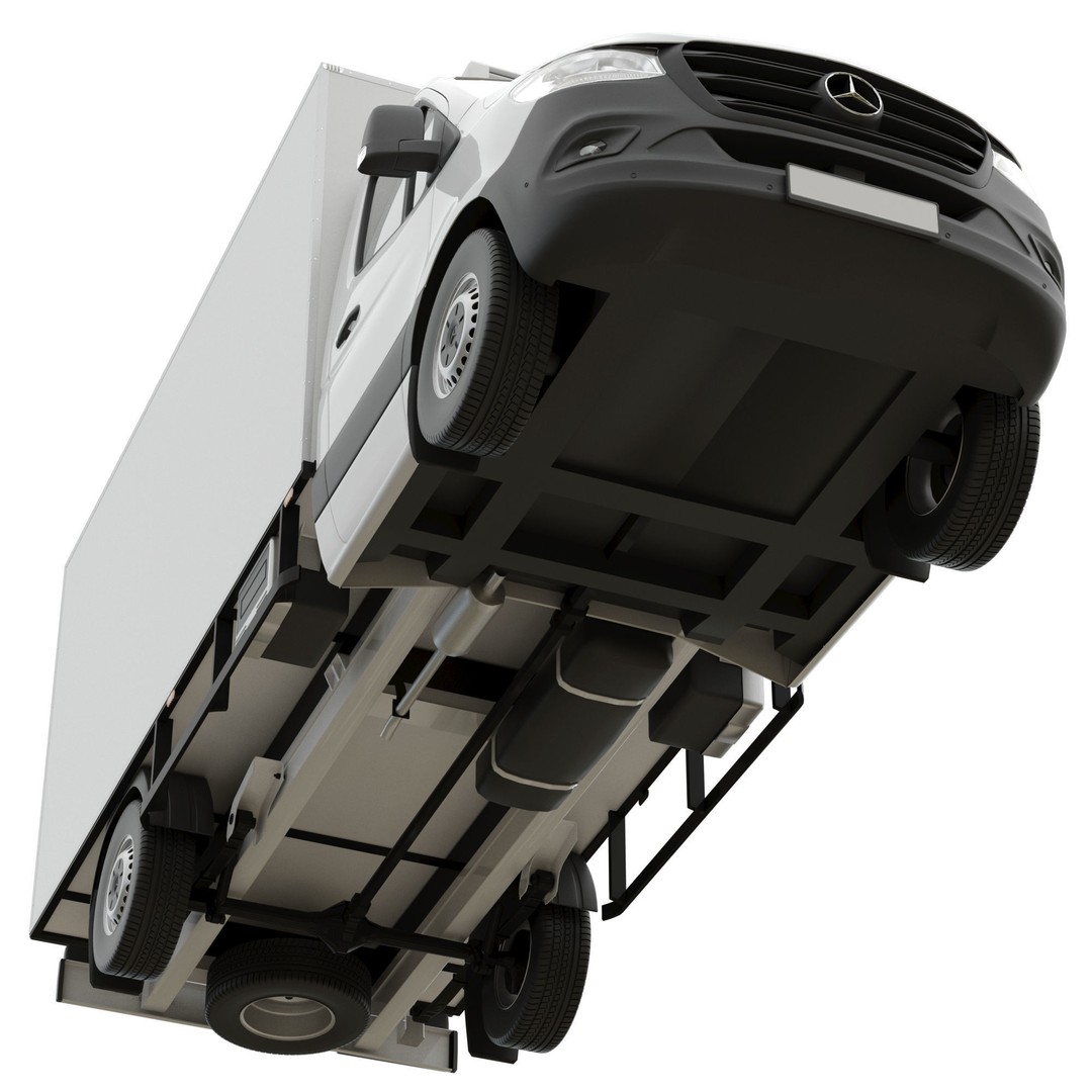 Mercedes-Benz Sprinter L2 3D Model – Detailed Truck with FBX and OBJ Formats - View 7