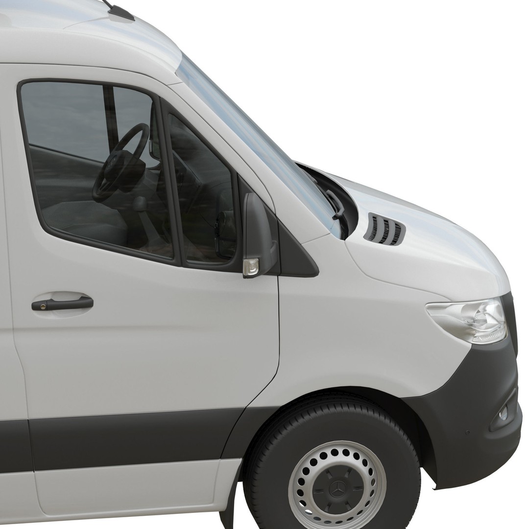 Mercedes-Benz Sprinter L2 3D Model – Detailed Truck with FBX and OBJ Formats - View 8