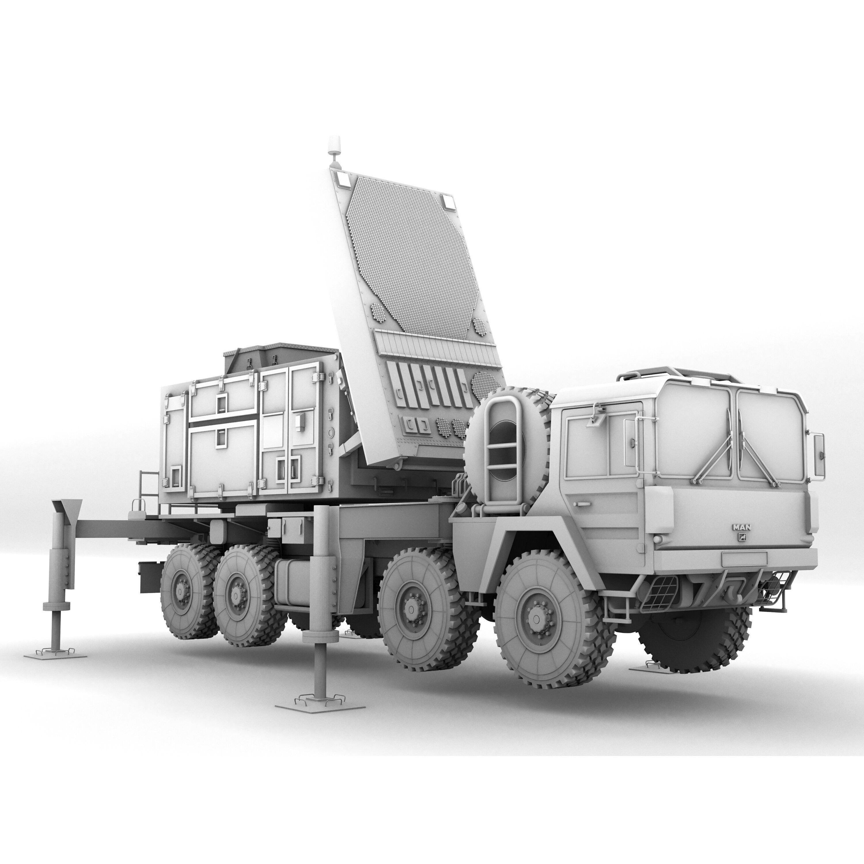 MIM-104 Patriot Missile & MPQ-53 Radar - Game-Ready 3D Model - View 29