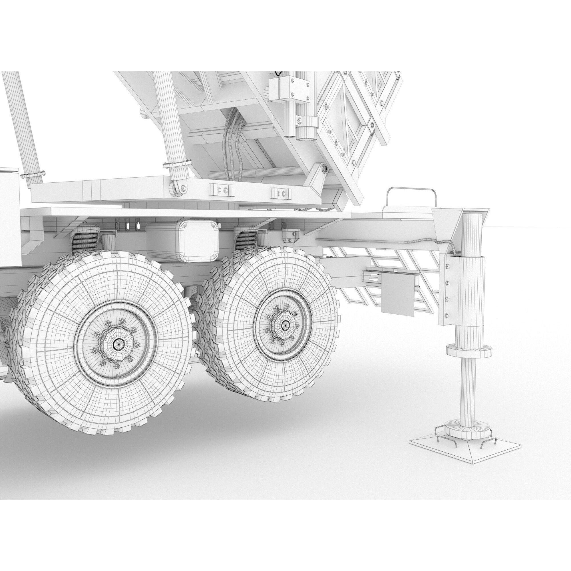 MIM-104 Patriot Missile & MPQ-53 Radar - Game-Ready 3D Model - View 43