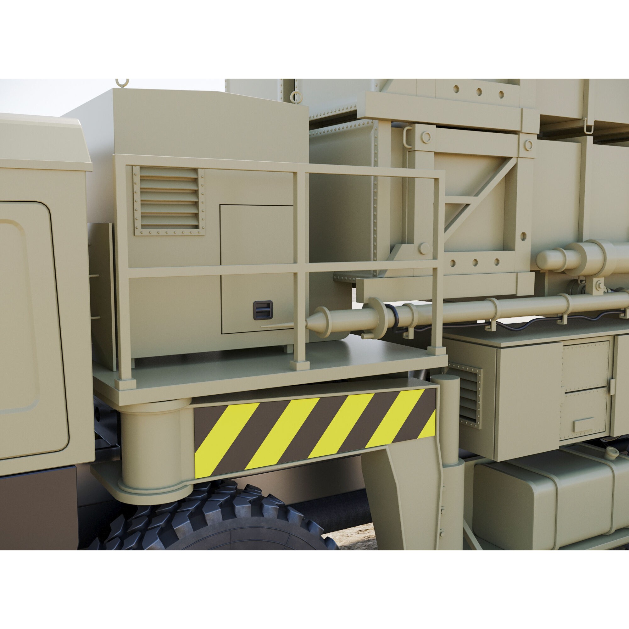 MIM-104 Patriot Missile & MPQ-53 Radar - Game-Ready 3D Model - View 48