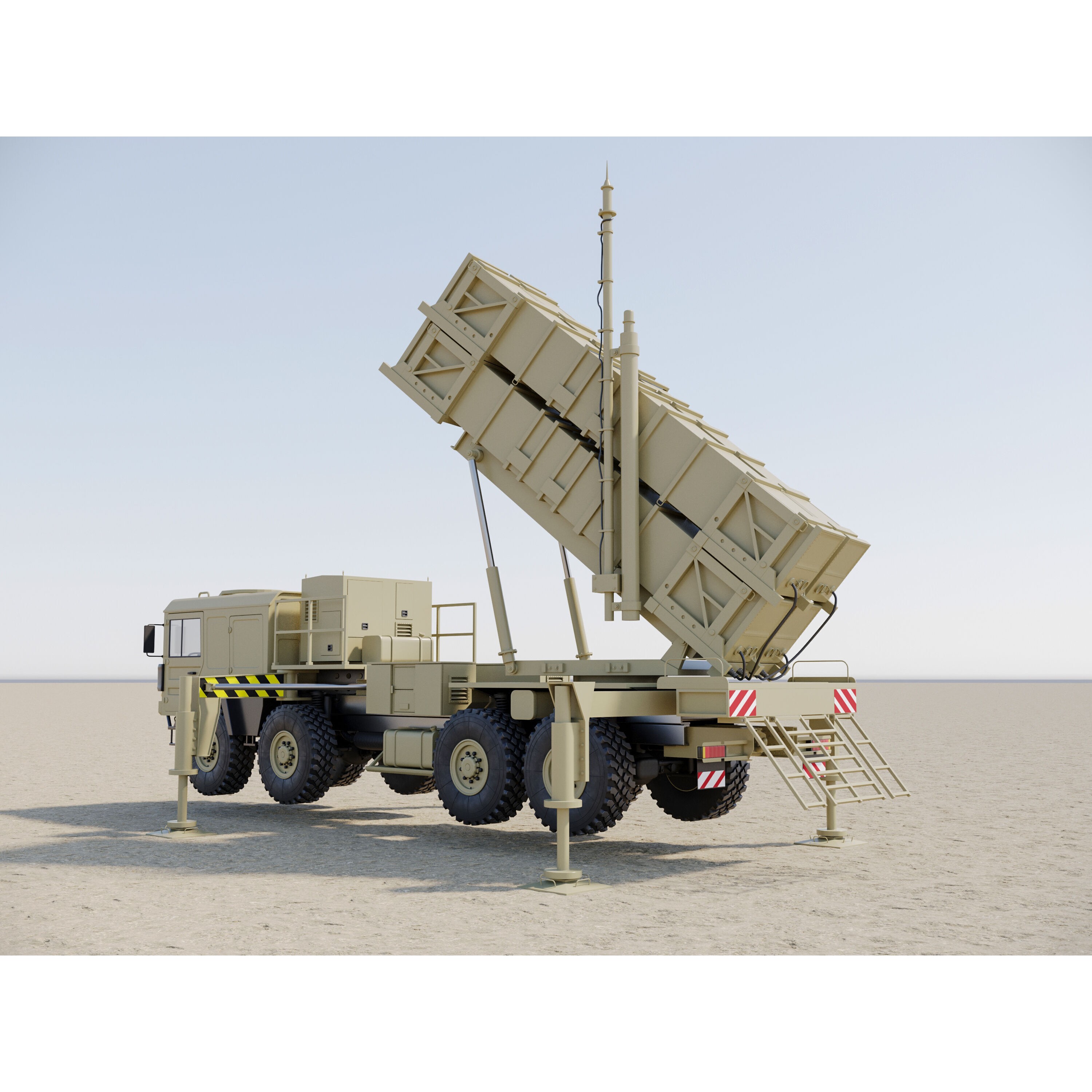 MIM-104 Patriot Missile & MPQ-53 Radar - Game-Ready 3D Model - View 52