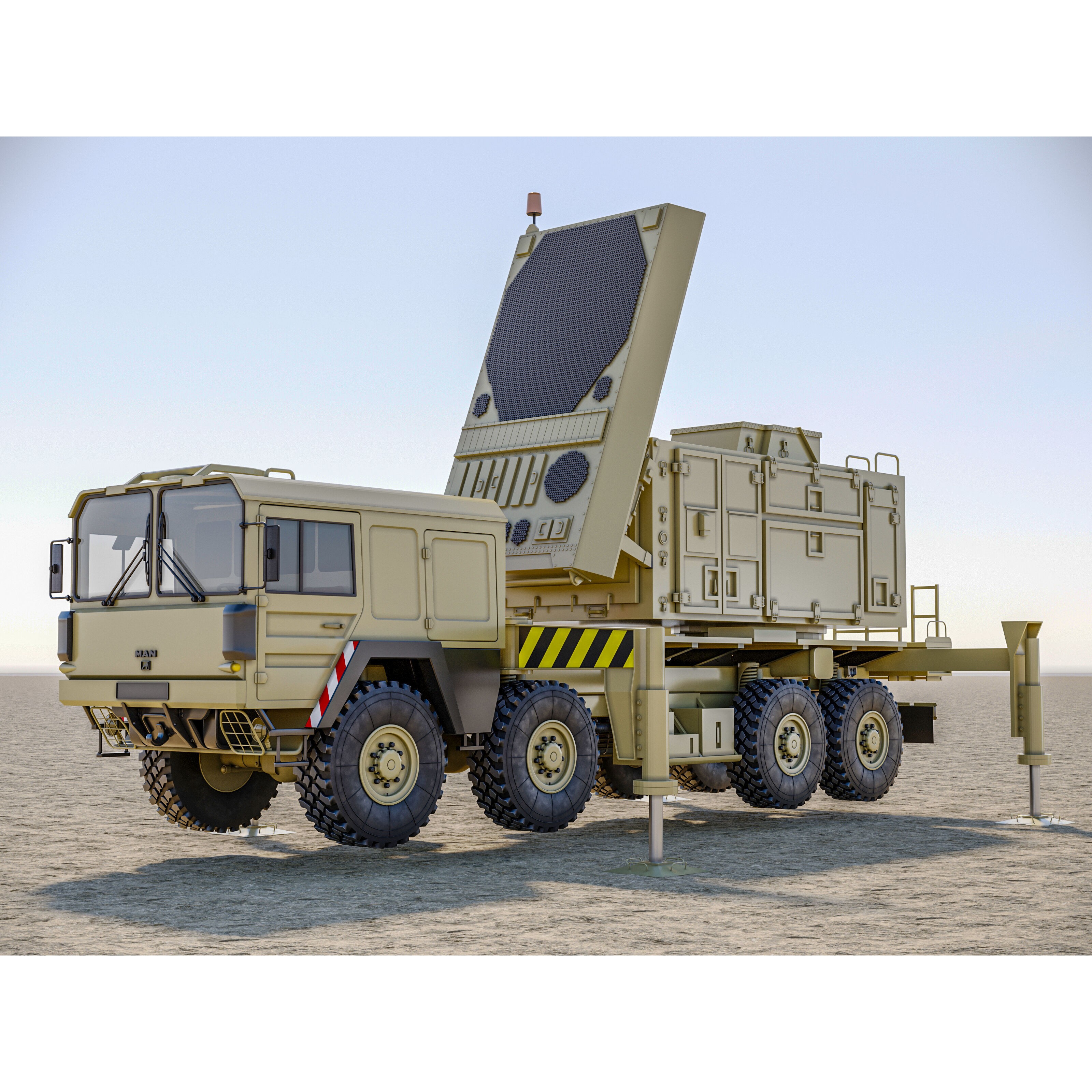 MIM-104 Patriot Missile & MPQ-53 Radar - Game-Ready 3D Model - View 53