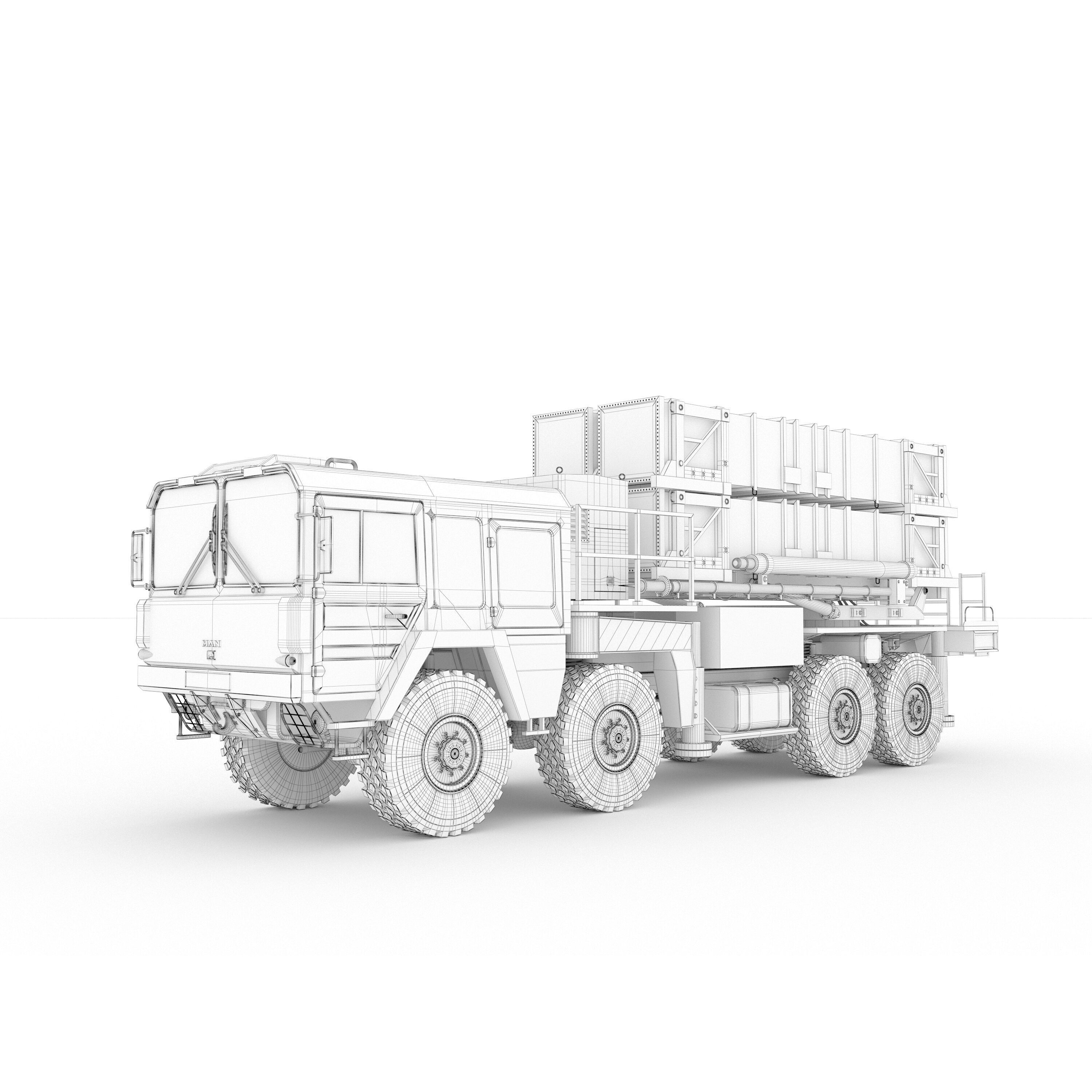 MIM-104 Patriot Missile & MPQ-53 Radar - Game-Ready 3D Model - View 55