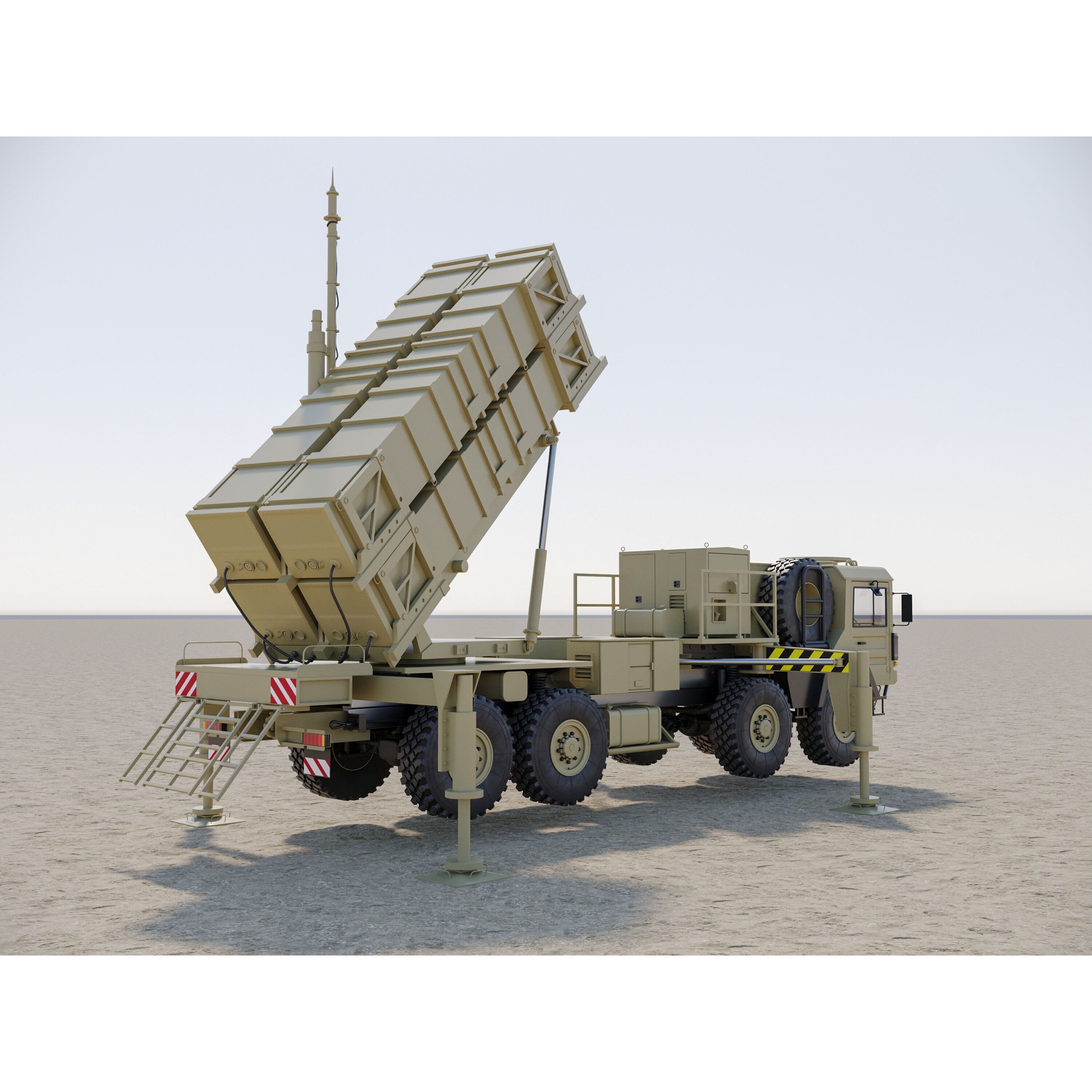 MIM-104 Patriot Missile & MPQ-53 Radar - Game-Ready 3D Model - View 57