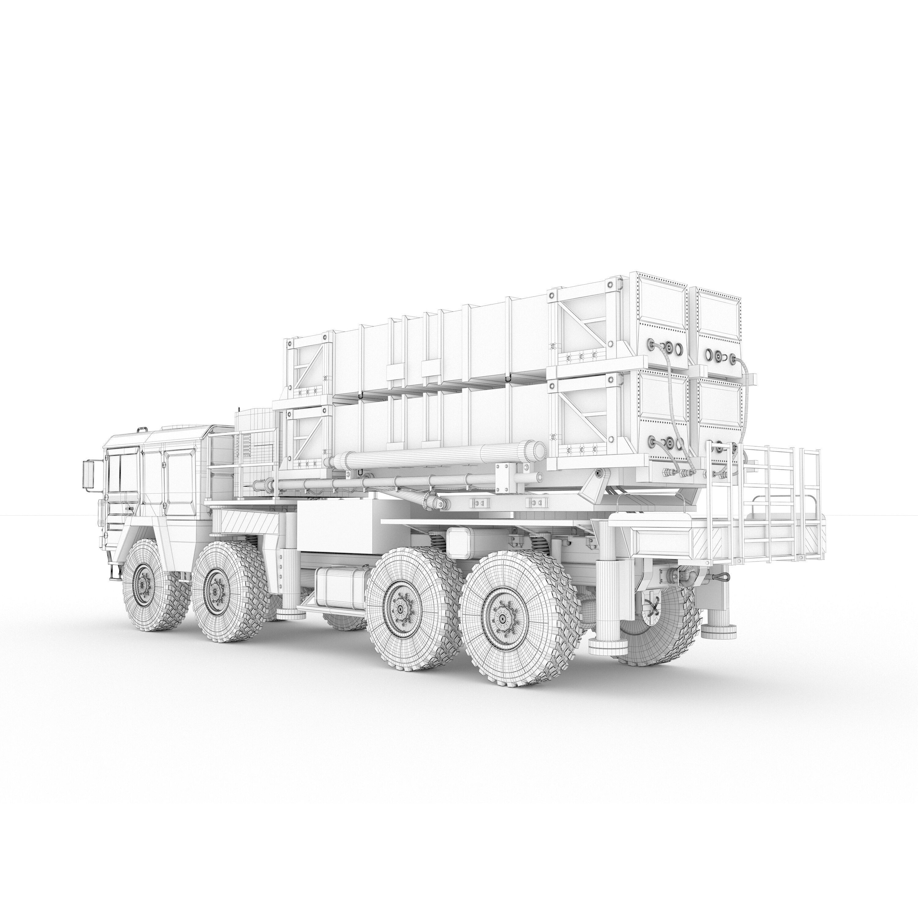 MIM-104 Patriot Missile & MPQ-53 Radar - Game-Ready 3D Model - View 58