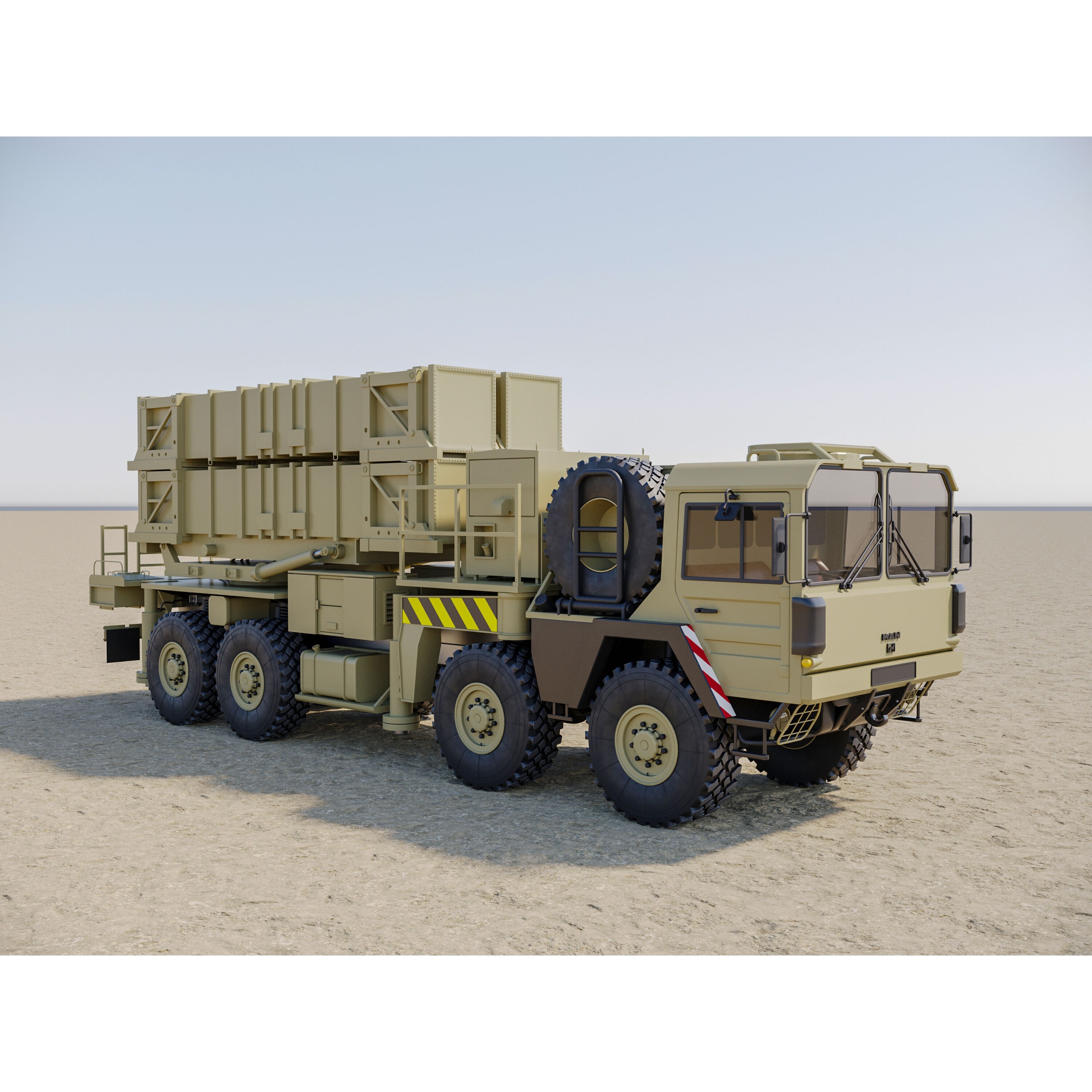 MIM-104 Patriot Missile & MPQ-53 Radar - Game-Ready 3D Model - View 59
