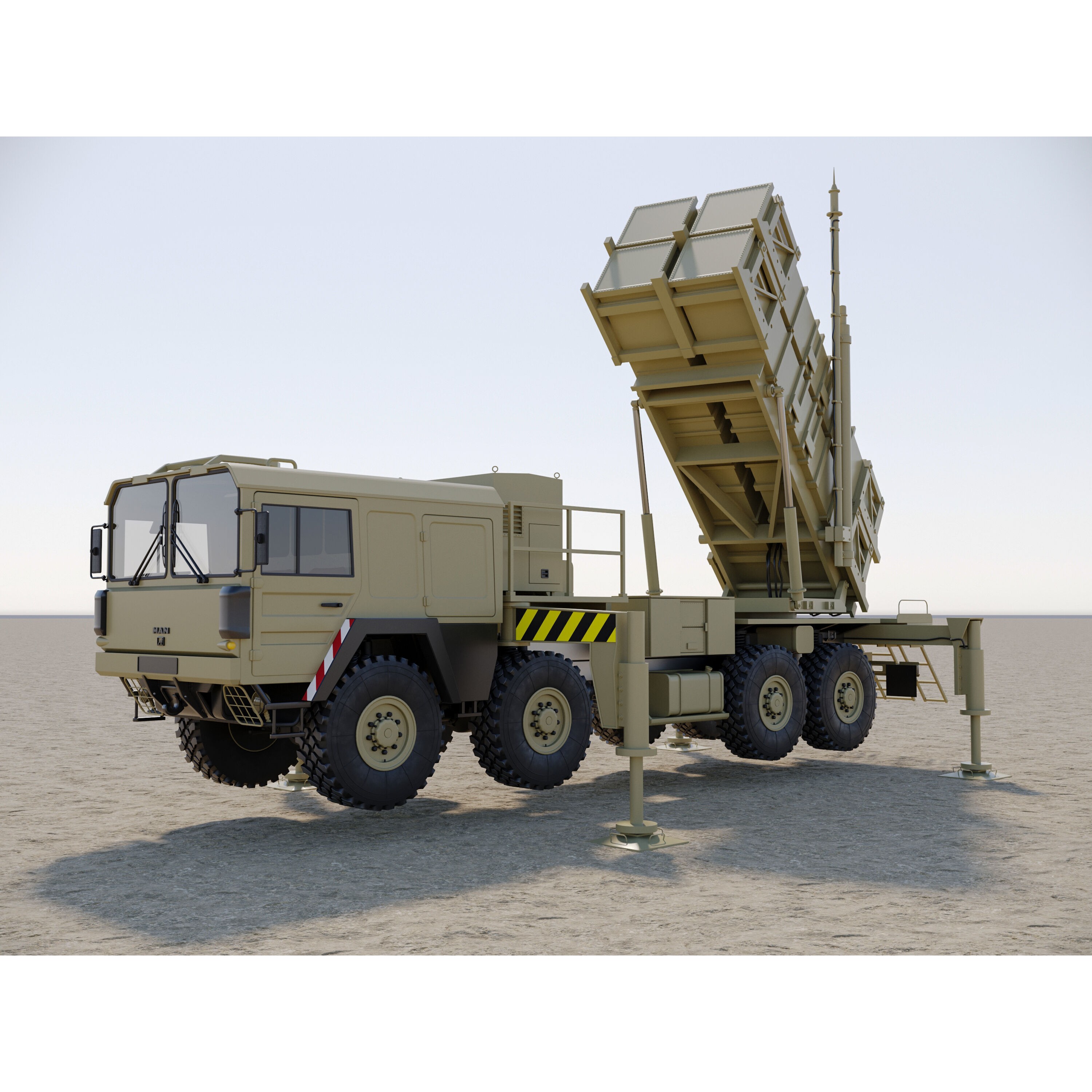 MIM-104 Patriot Missile & MPQ-53 Radar - Game-Ready 3D Model - View 6