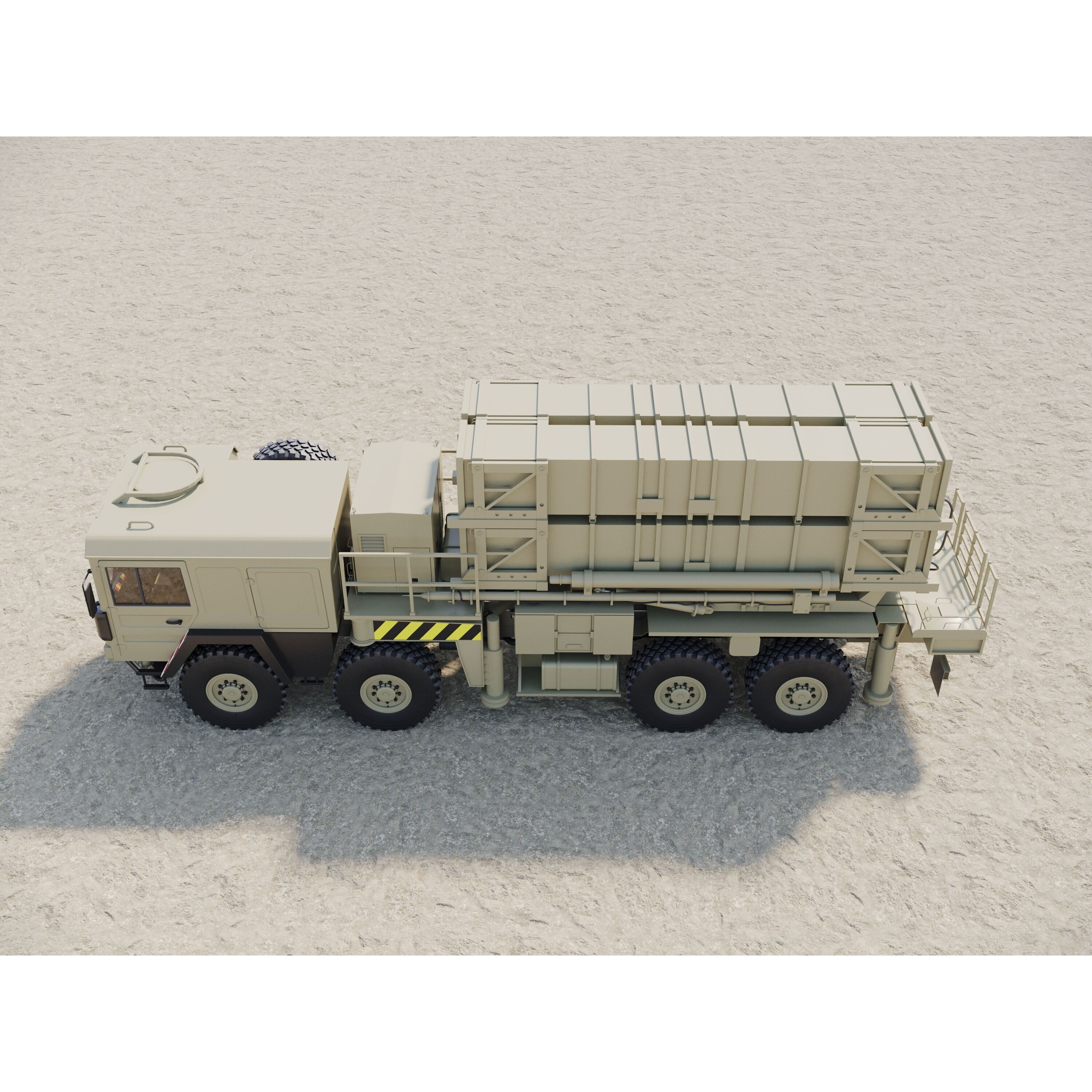 MIM-104 Patriot Missile & MPQ-53 Radar - Game-Ready 3D Model - View 62