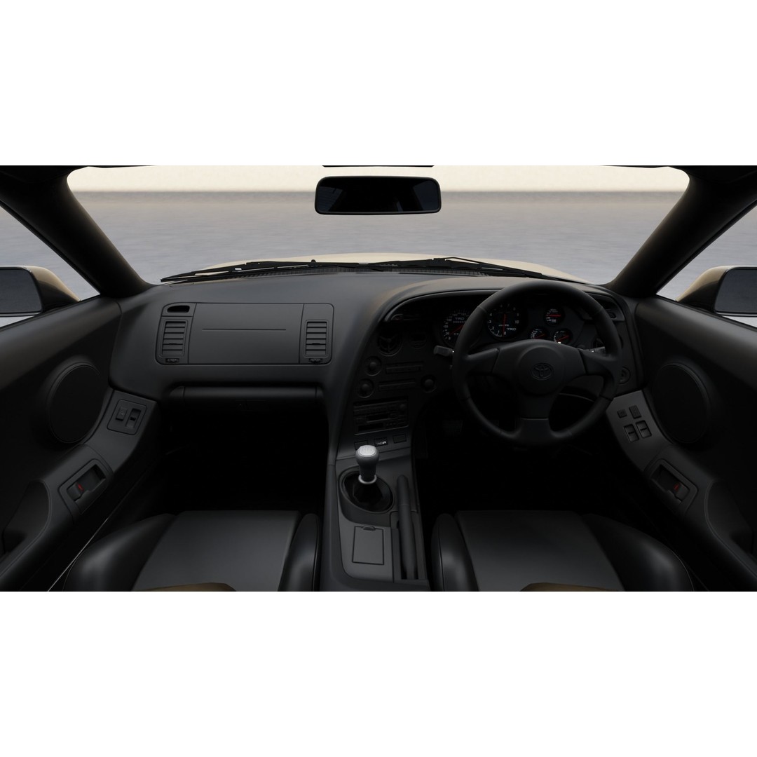 Toyota Supra 3D Model – High Detail Rigged Car Asset, FBX & OBJ - View 10