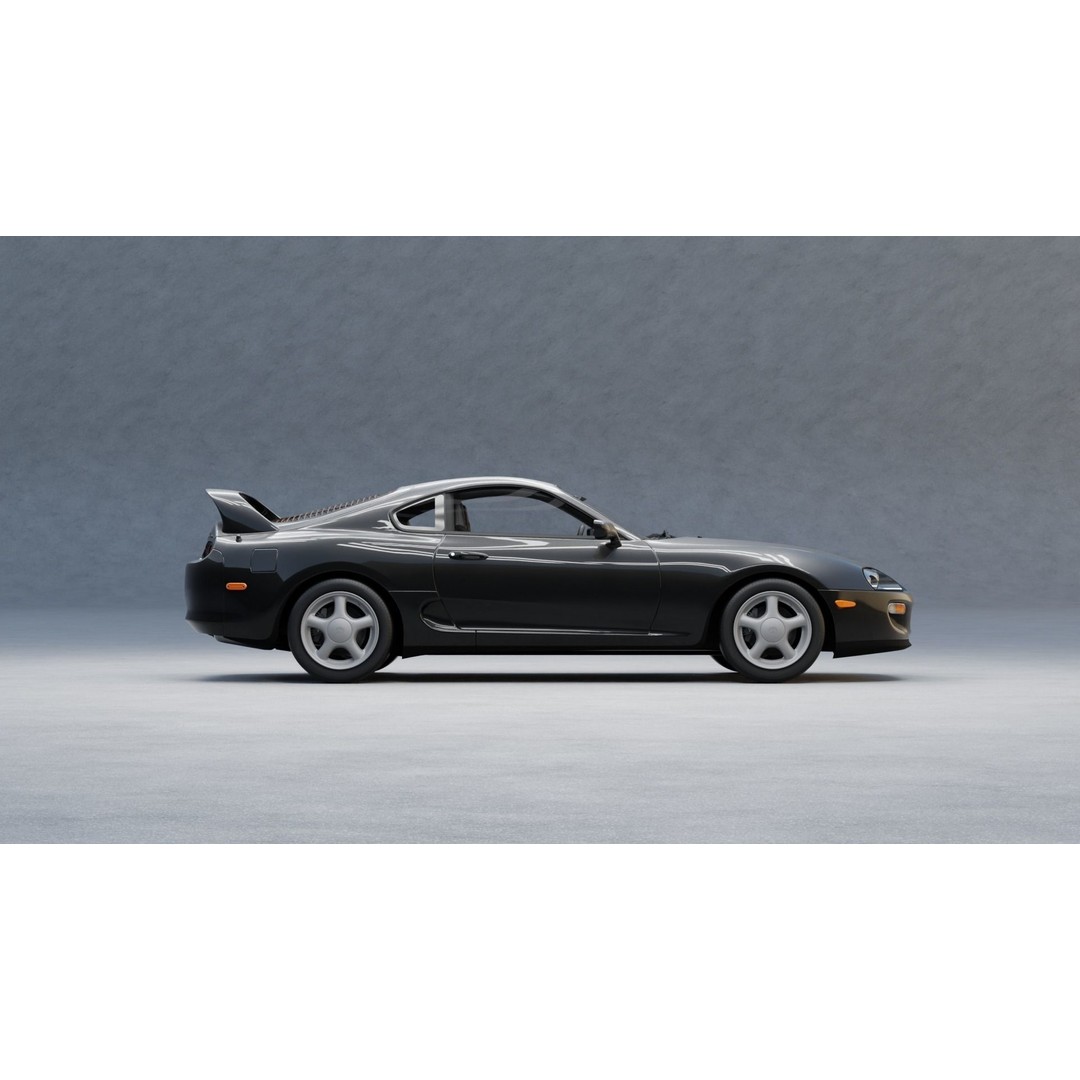 Toyota Supra 3D Model – High Detail Rigged Car Asset, FBX & OBJ - View 11