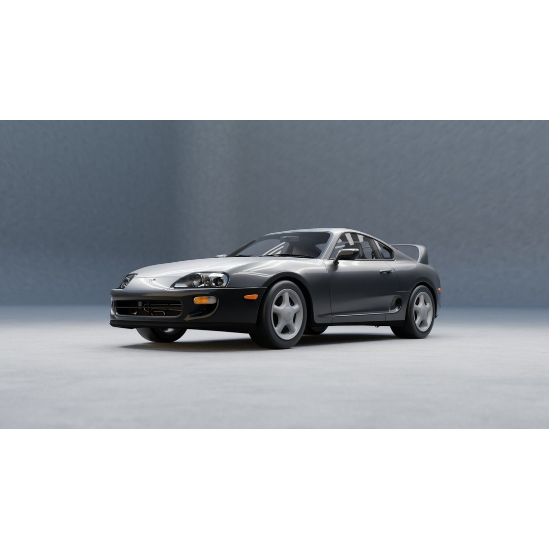 Toyota Supra 3D Model – High Detail Rigged Car Asset, FBX & OBJ - View 12