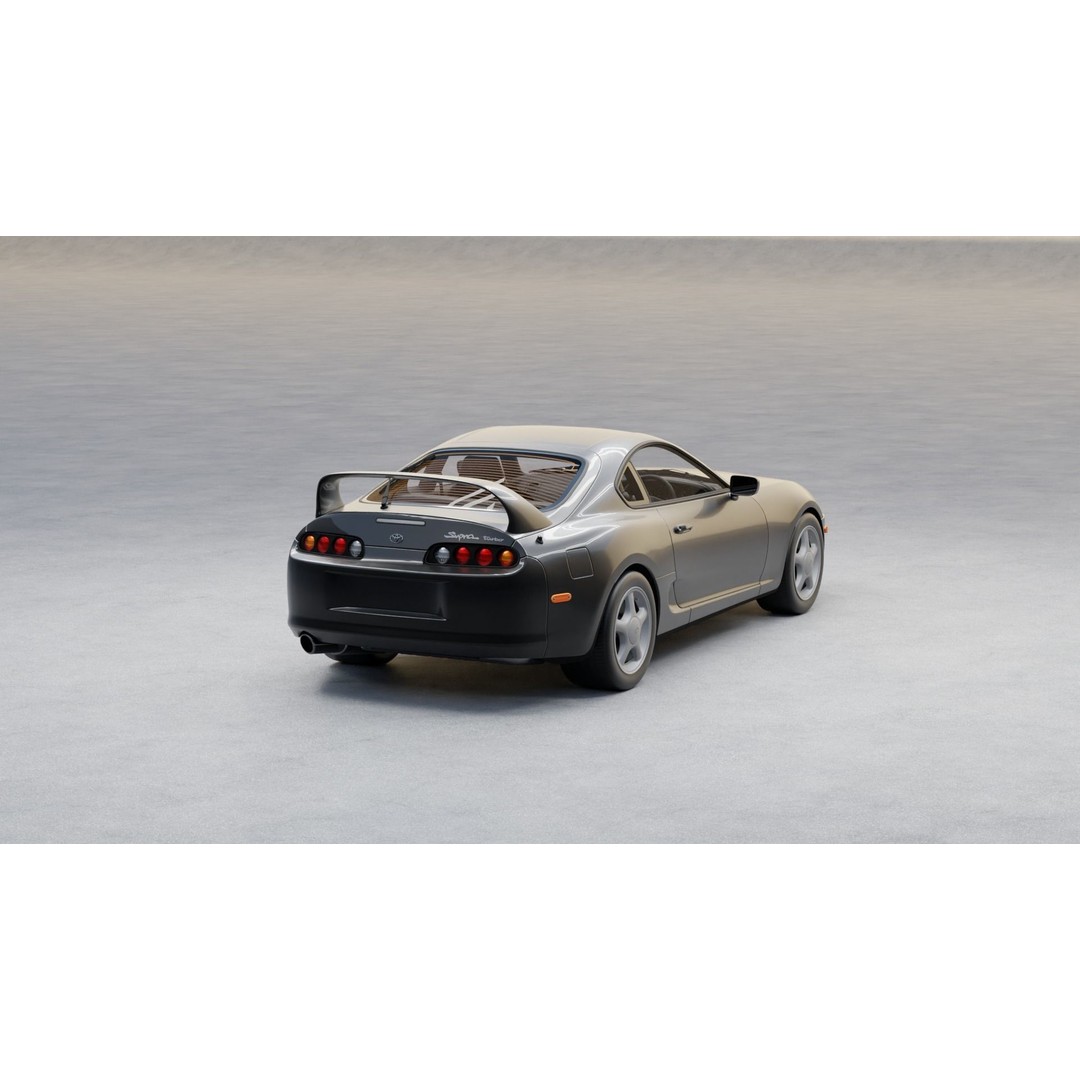Toyota Supra 3D Model – High Detail Rigged Car Asset, FBX & OBJ - View 3