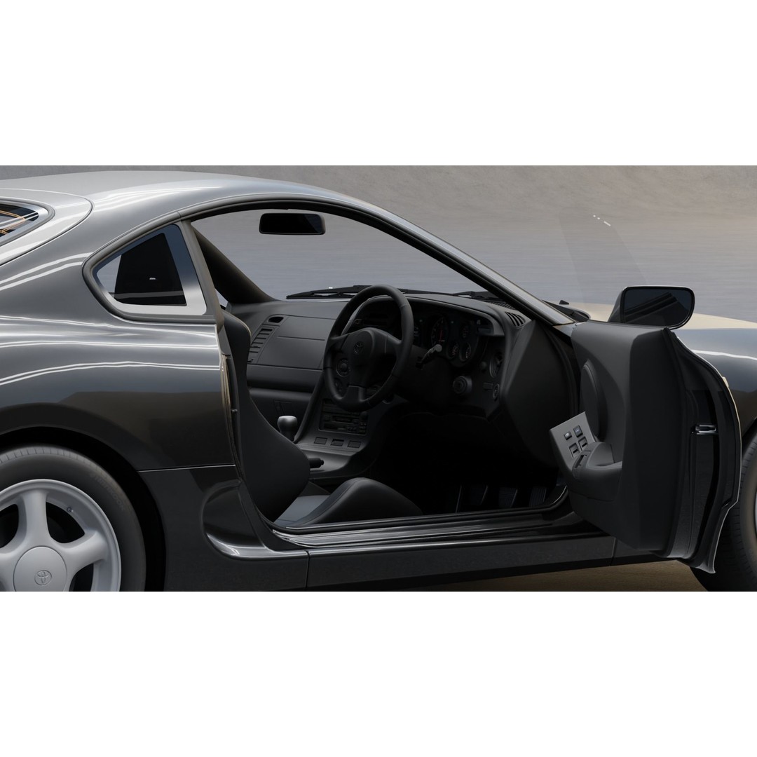 Toyota Supra 3D Model – High Detail Rigged Car Asset, FBX & OBJ - View 9