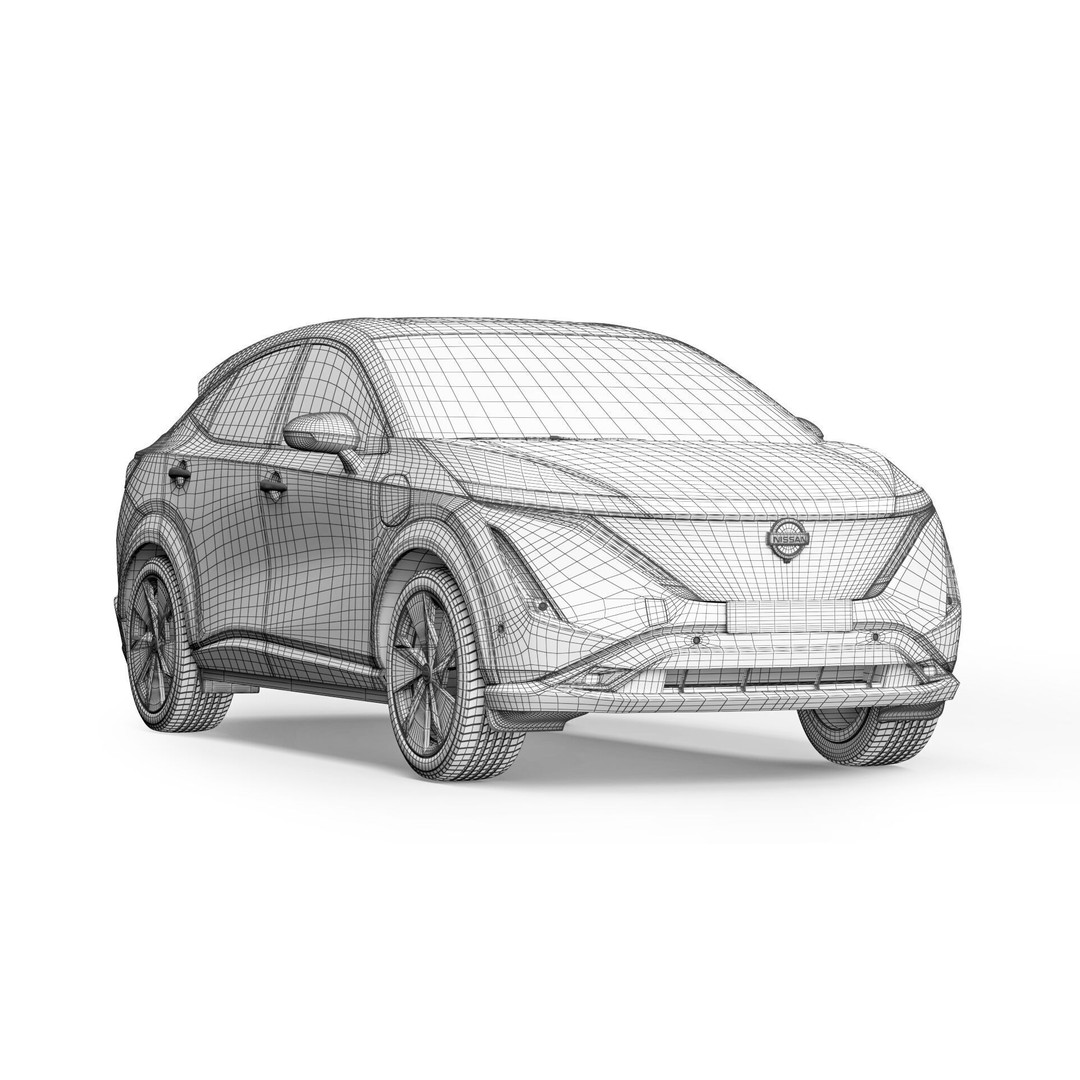 Nissan Ariya 2022 3D Model – High Poly SUV with Vray Materials, FBX & OBJ - View 13