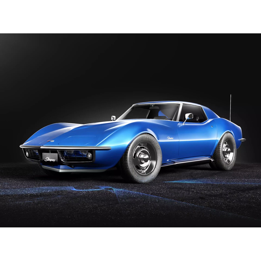 Chevrolet Corvette Stingray C3 1969 3D Model – Classic Car Asset, Blender, FBX, OBJ - View 10