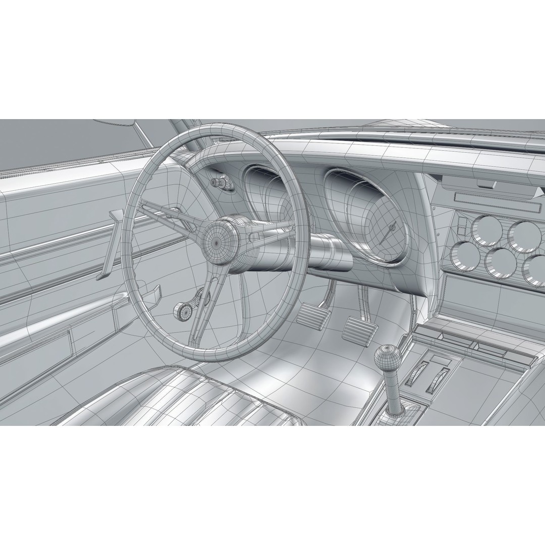 Chevrolet Corvette Stingray C3 1969 3D Model – Classic Car Asset, Blender, FBX, OBJ - View 18