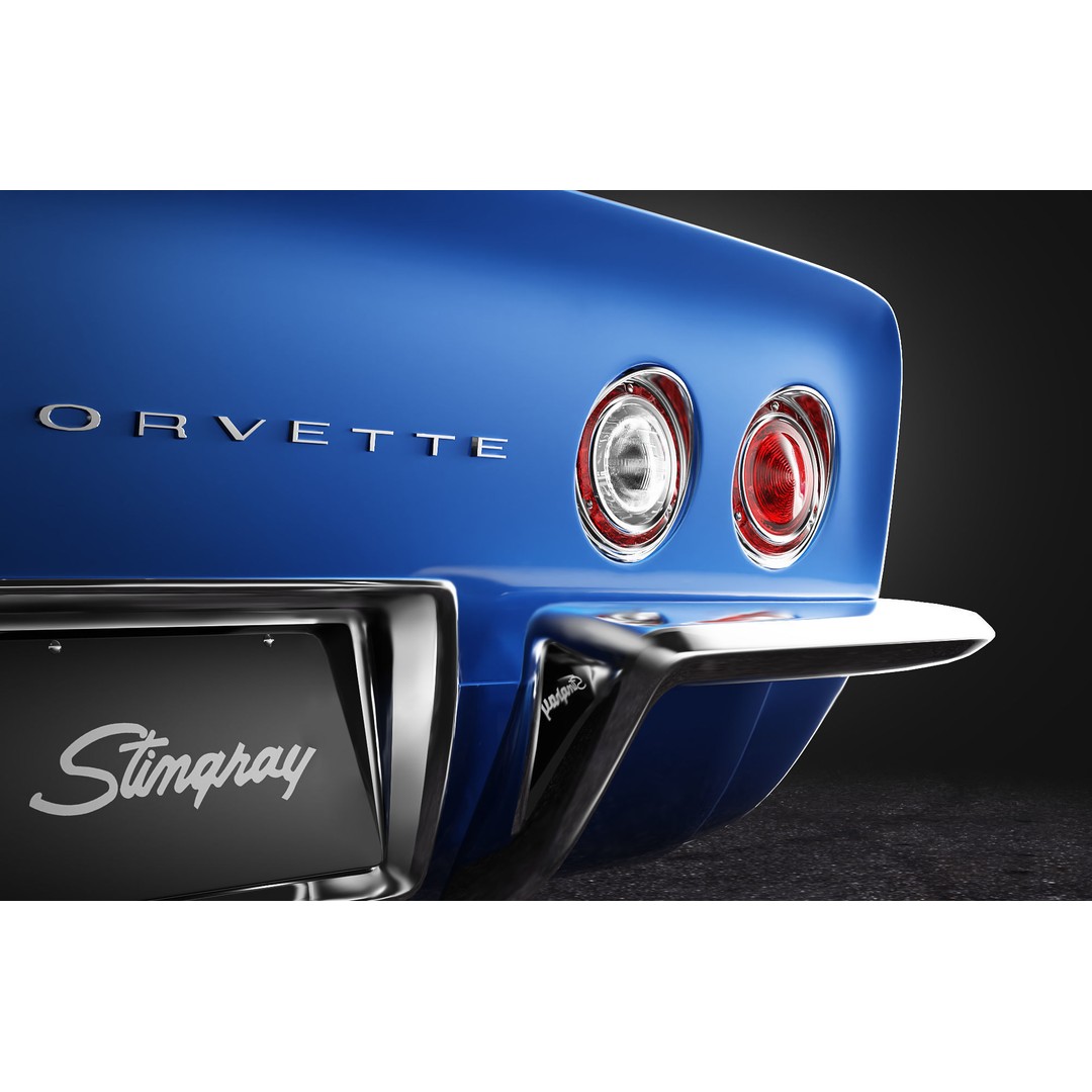 Chevrolet Corvette Stingray C3 1969 3D Model – Classic Car Asset, Blender, FBX, OBJ - View 9