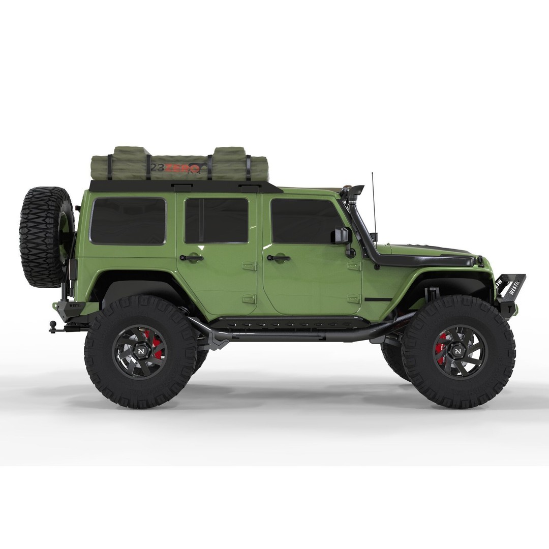 Jeep Rubicon 2018 3D Model – Off-Road SUV, PBR Textures, FBX, OBJ - View 4