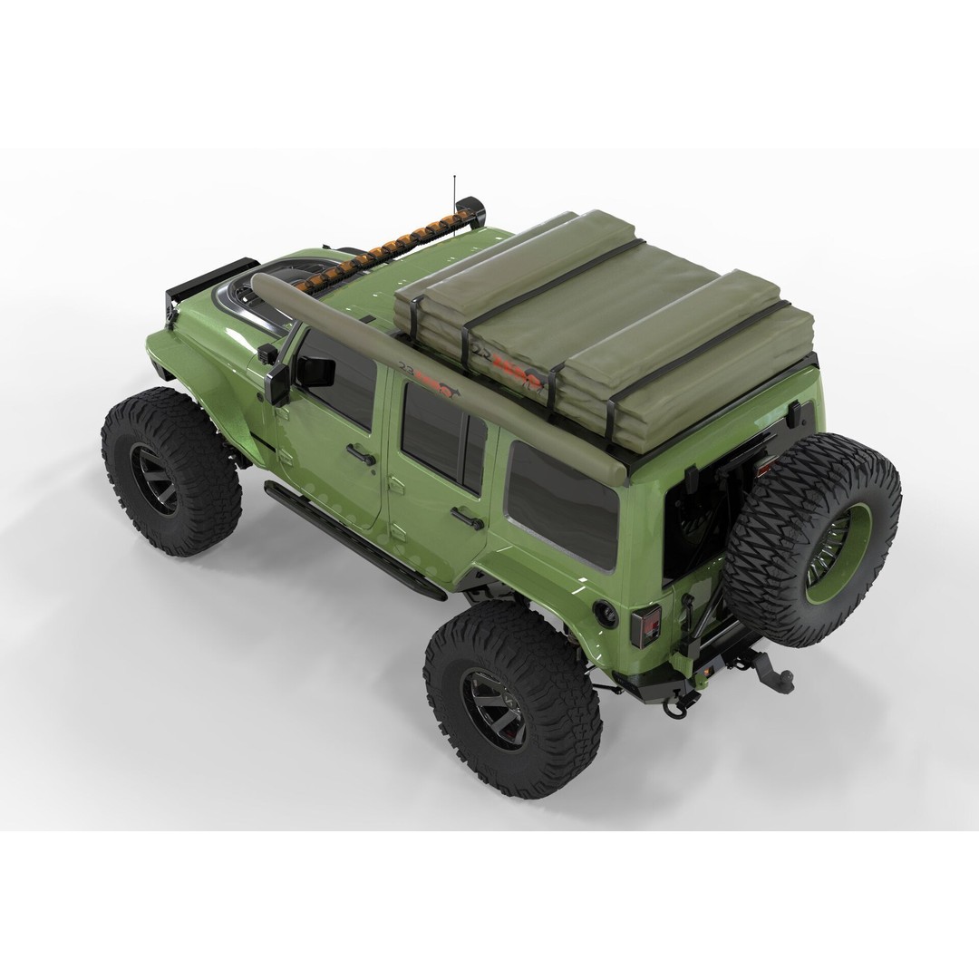 Jeep Rubicon 2018 3D Model – Off-Road SUV, PBR Textures, FBX, OBJ - View 7