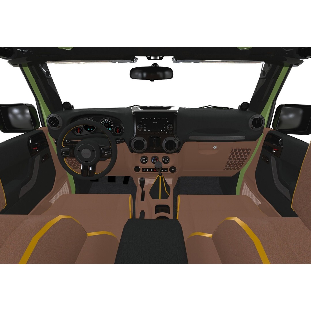Jeep Rubicon 2018 3D Model – Off-Road SUV, PBR Textures, FBX, OBJ - View 9