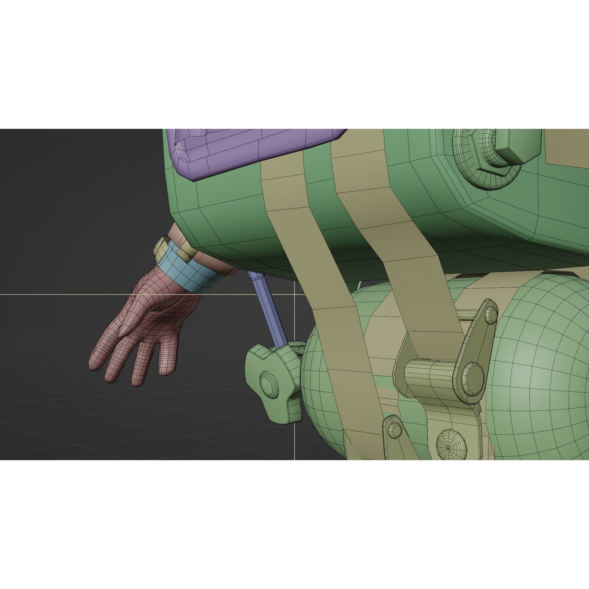 Soldier Diver Drysuit - Low-Poly Game-Ready 3D Model - View 24