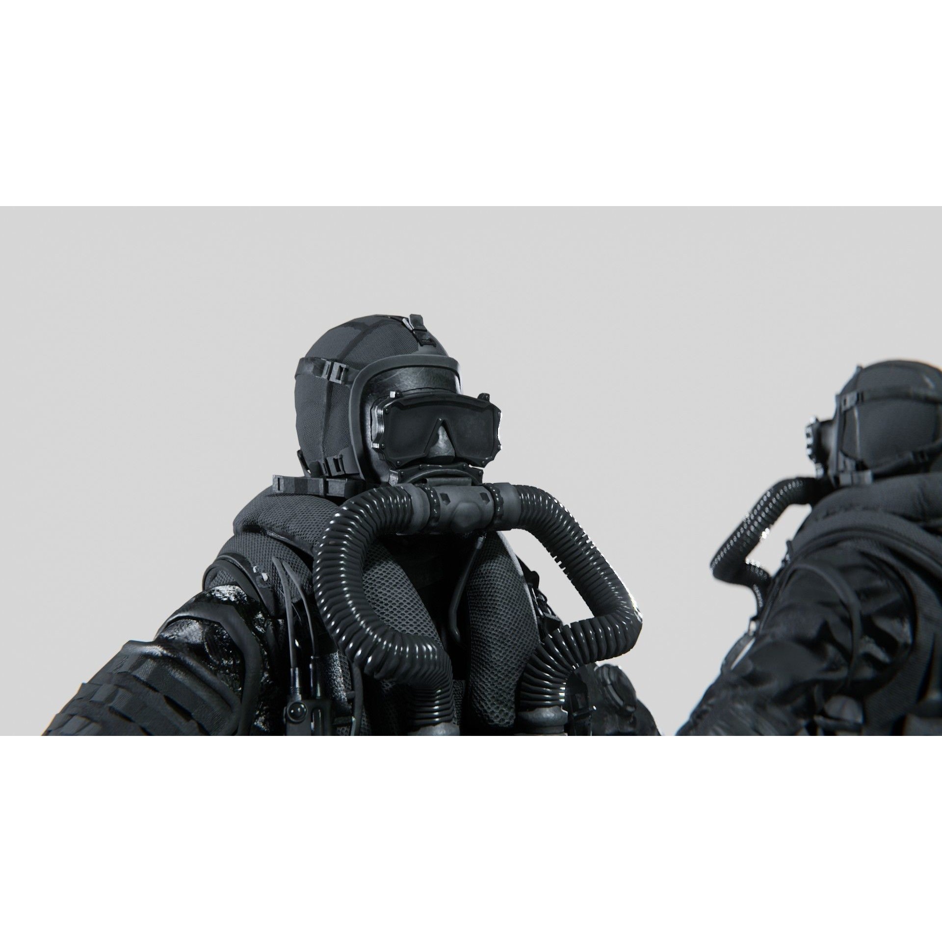 Soldier Diver Drysuit - Low-Poly Game-Ready 3D Model - View 7