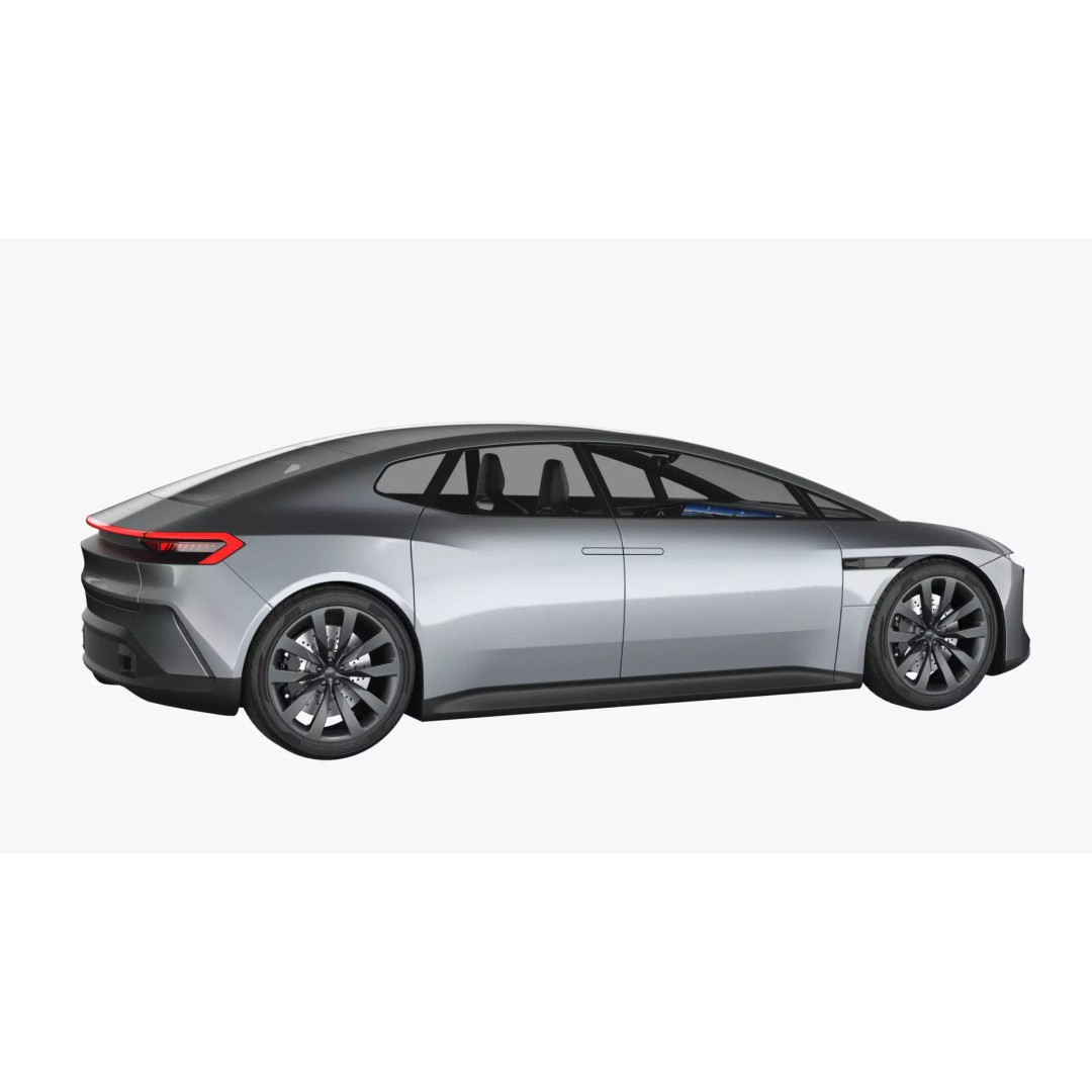 Futuristic Car Concept 3D Model – Detailed Subdivision Ready, Blender & FBX - View 12