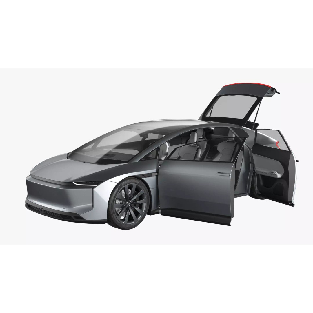 Futuristic Car Concept 3D Model – Detailed Subdivision Ready, Blender & FBX - View 17