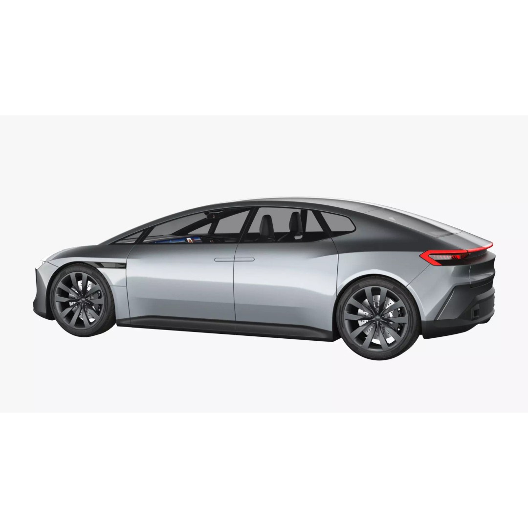 Futuristic Car Concept 3D Model – Detailed Subdivision Ready, Blender & FBX - View 6