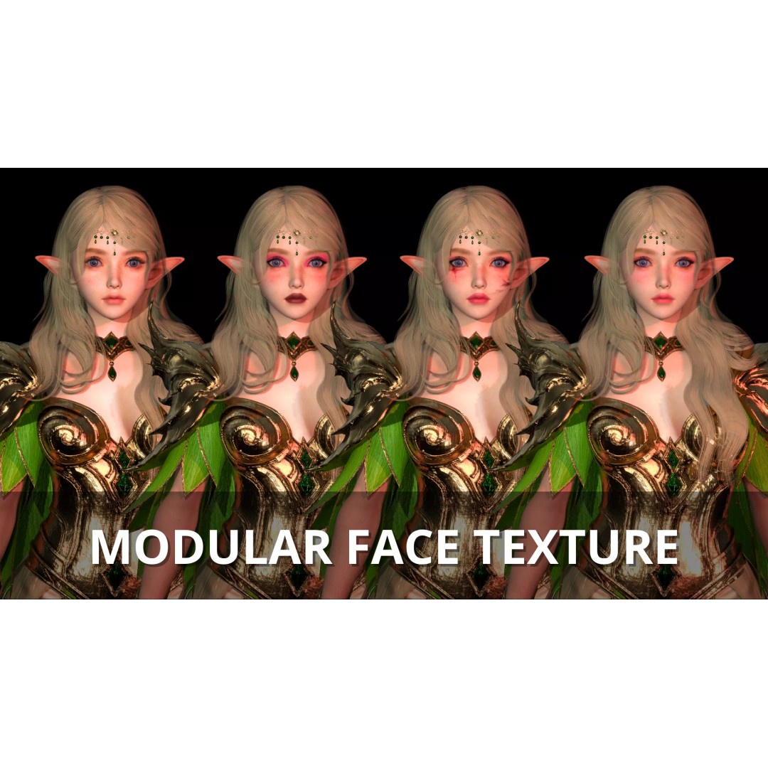 Elf Girl 3D Model – Low-Poly Game-Ready Character, FBX - View 10