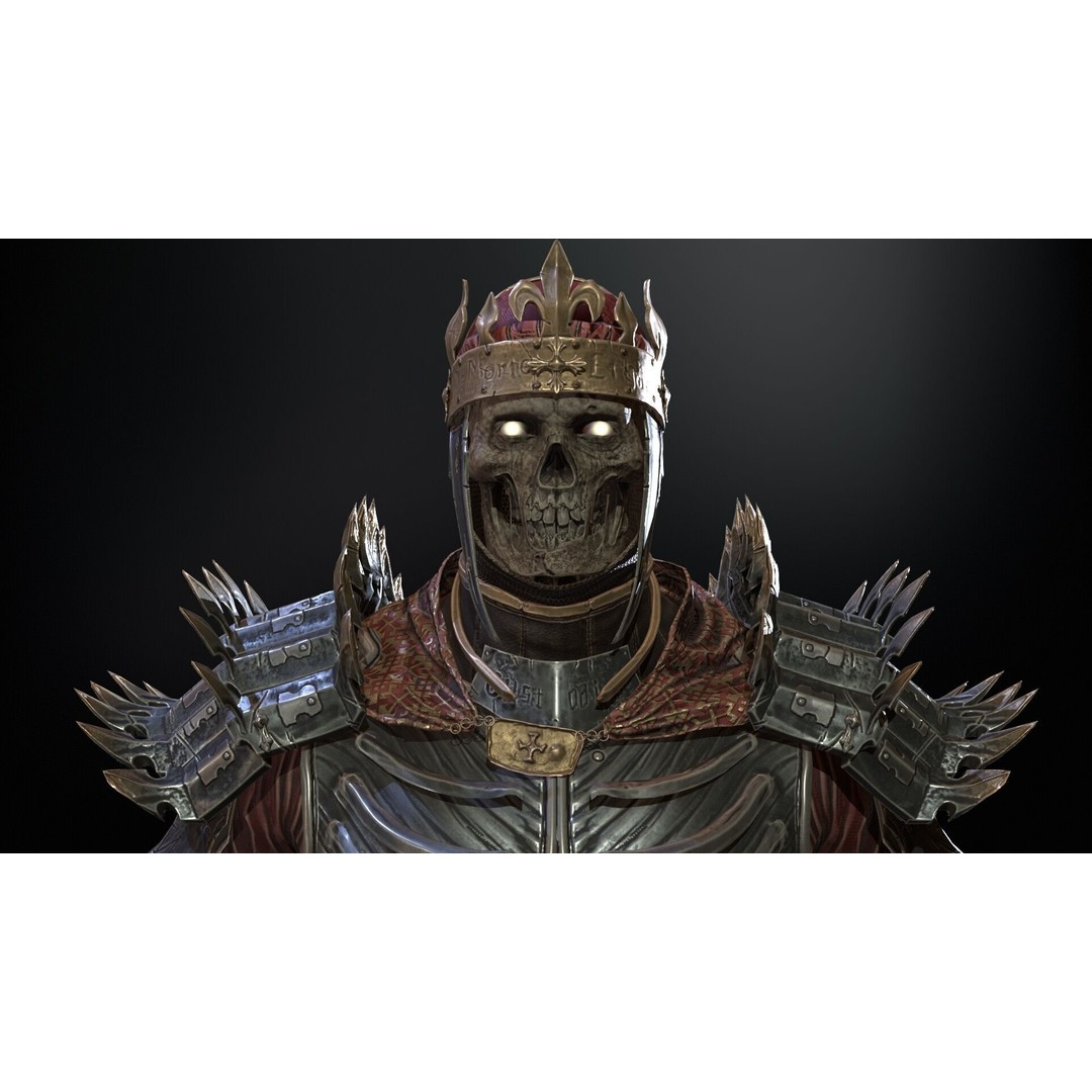 Dead King 3D Model – Low Poly Fantasy Character, Rigged, FBX - View 16