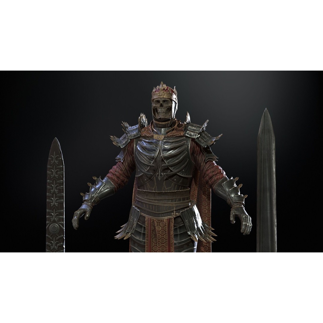 Dead King 3D Model – Low Poly Fantasy Character, Rigged, FBX - View 17