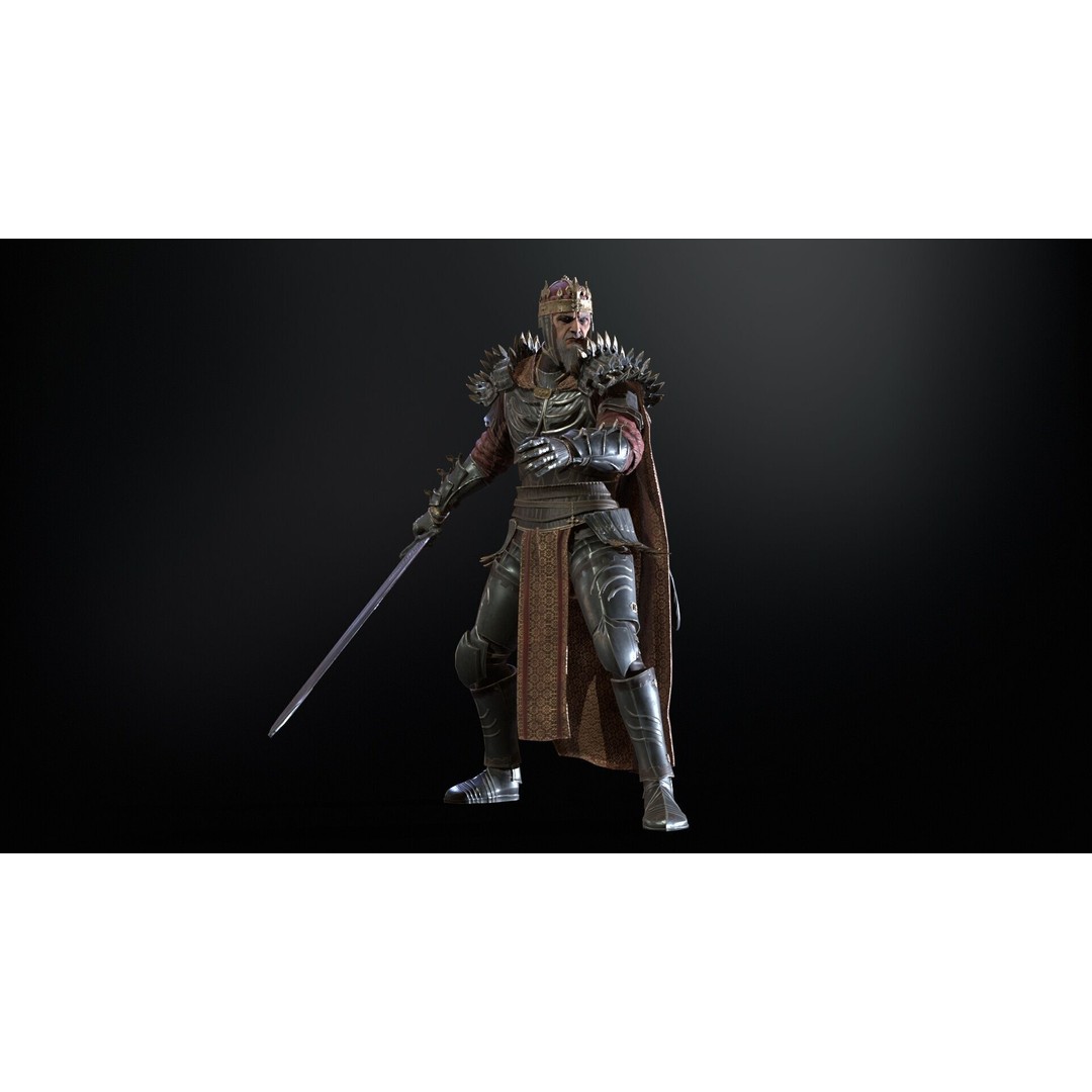 Dead King 3D Model – Low Poly Fantasy Character, Rigged, FBX - View 21