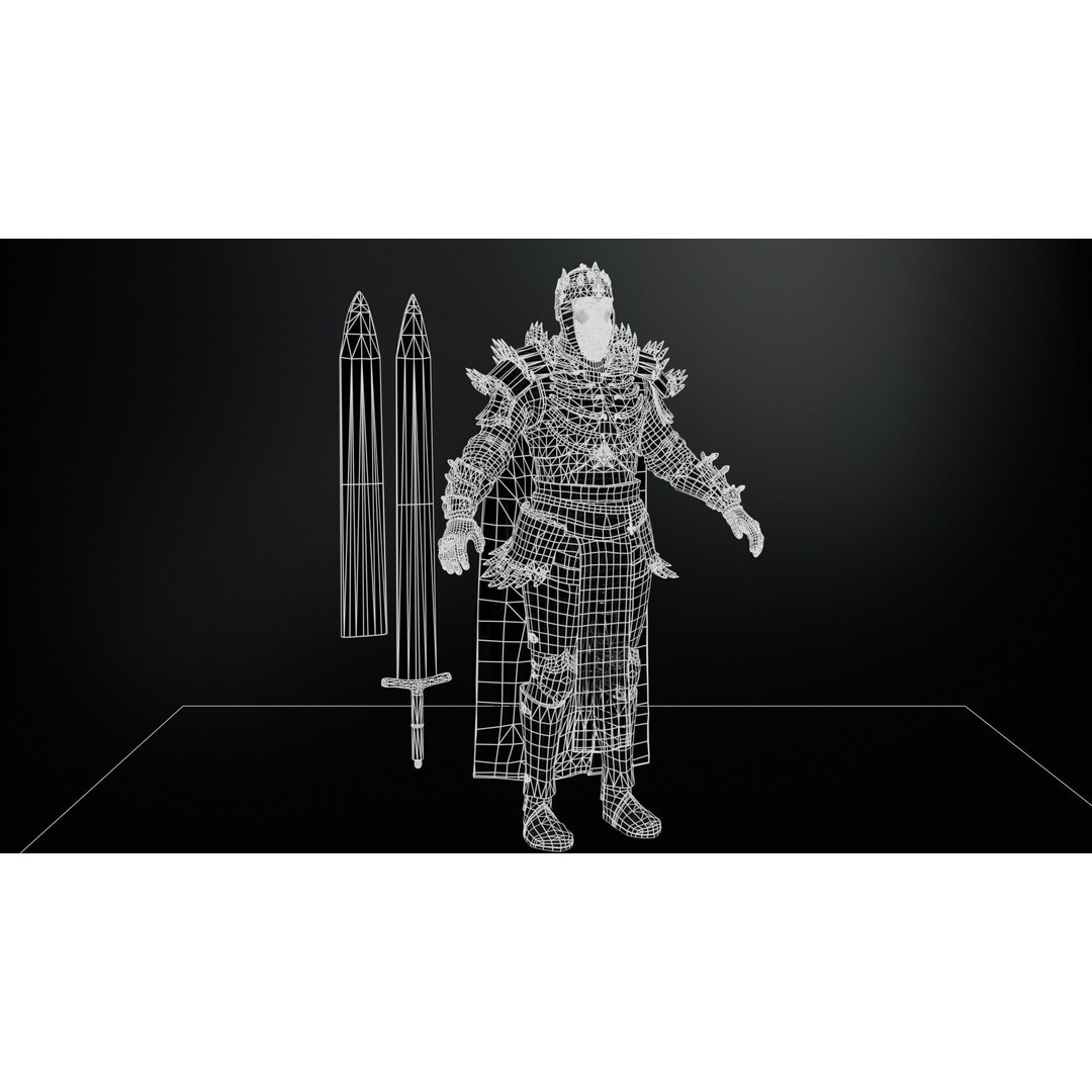 Dead King 3D Model – Low Poly Fantasy Character, Rigged, FBX - View 22