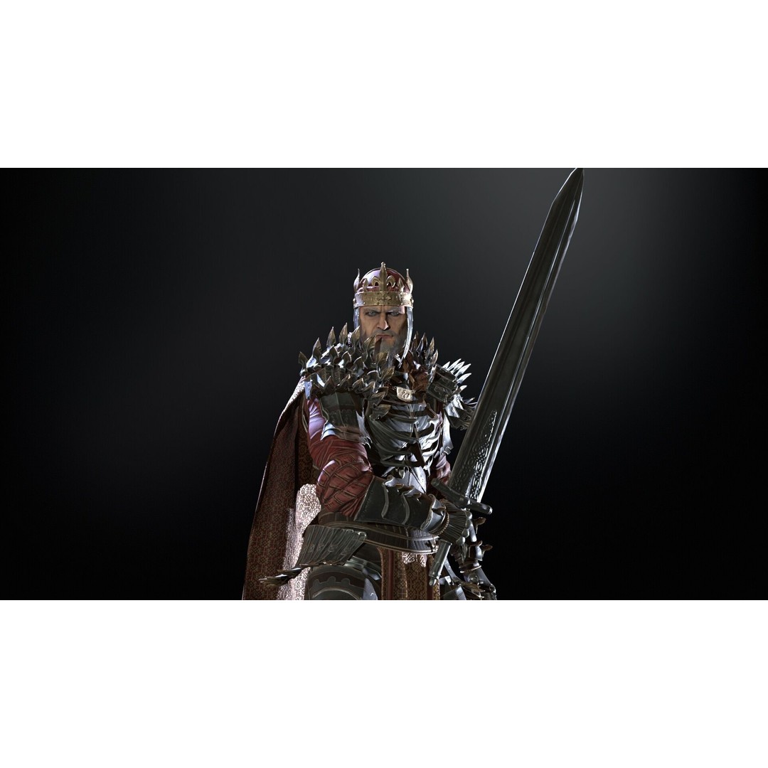 Dead King 3D Model – Low Poly Fantasy Character, Rigged, FBX - View 26
