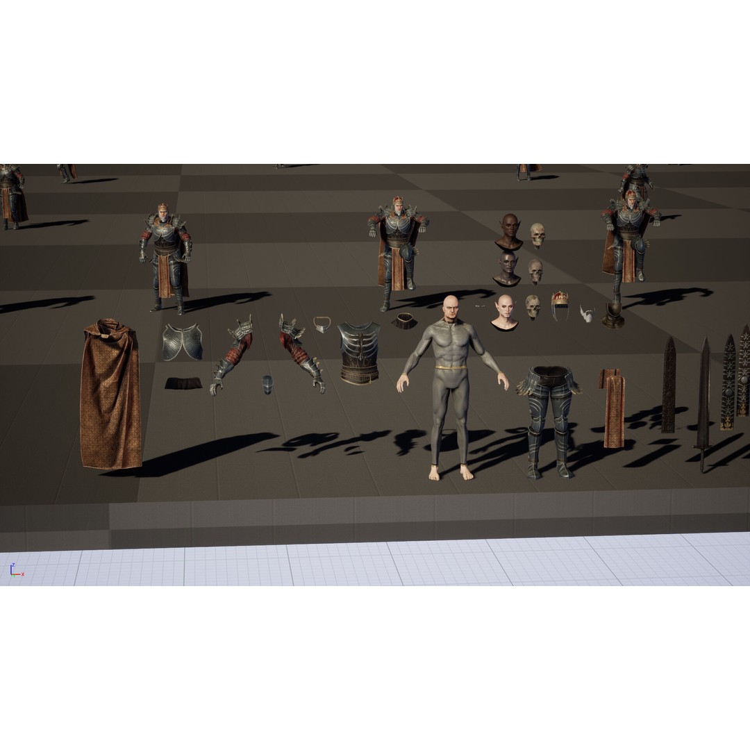Dead King 3D Model – Low Poly Fantasy Character, Rigged, FBX - View 28